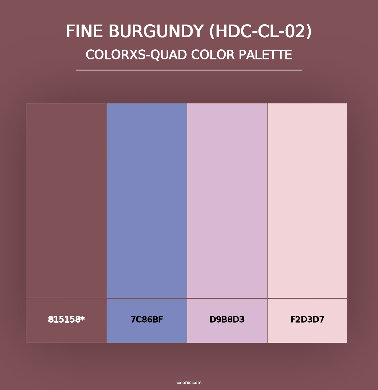 Fine Burgundy (HDC-CL-02) - Colorxs Quad Palette