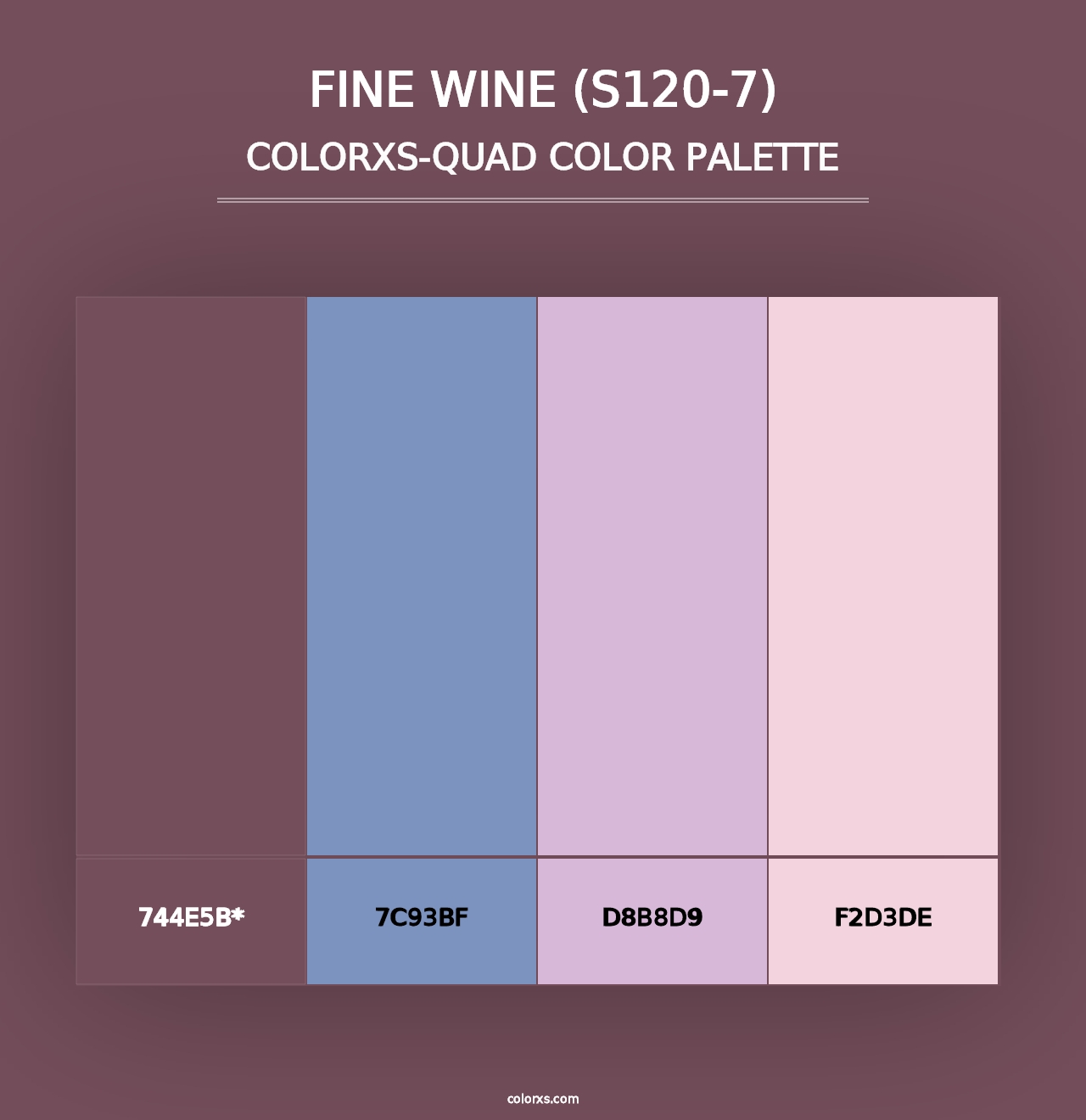 Fine Wine (S120-7) - Colorxs Quad Palette