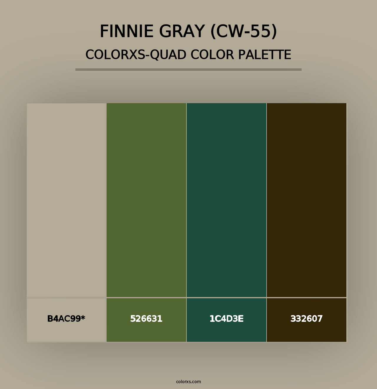 Finnie Gray (CW-55) - Colorxs Quad Palette