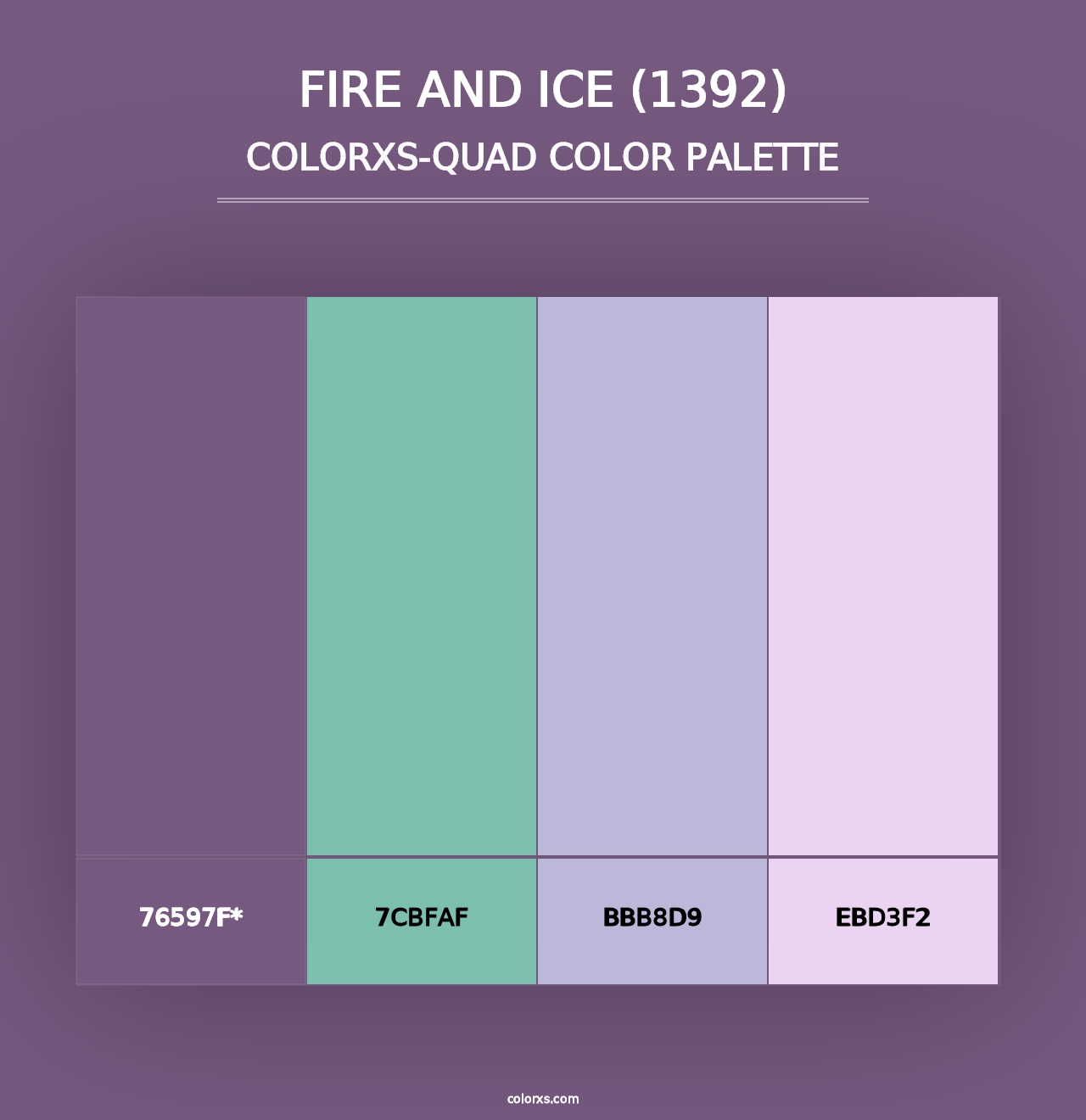 Fire and Ice (1392) - Colorxs Quad Palette