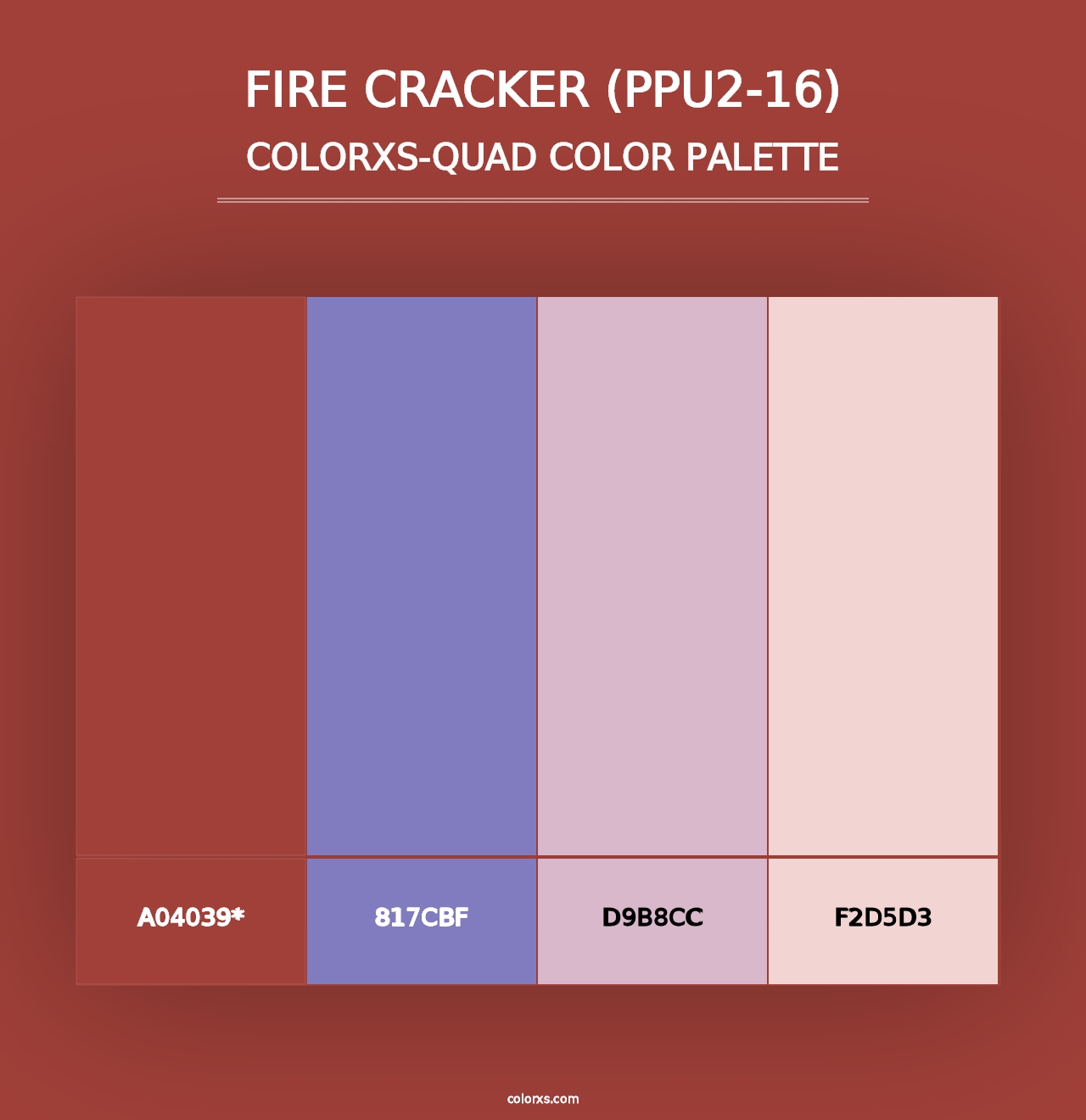 Fire Cracker (PPU2-16) - Colorxs Quad Palette