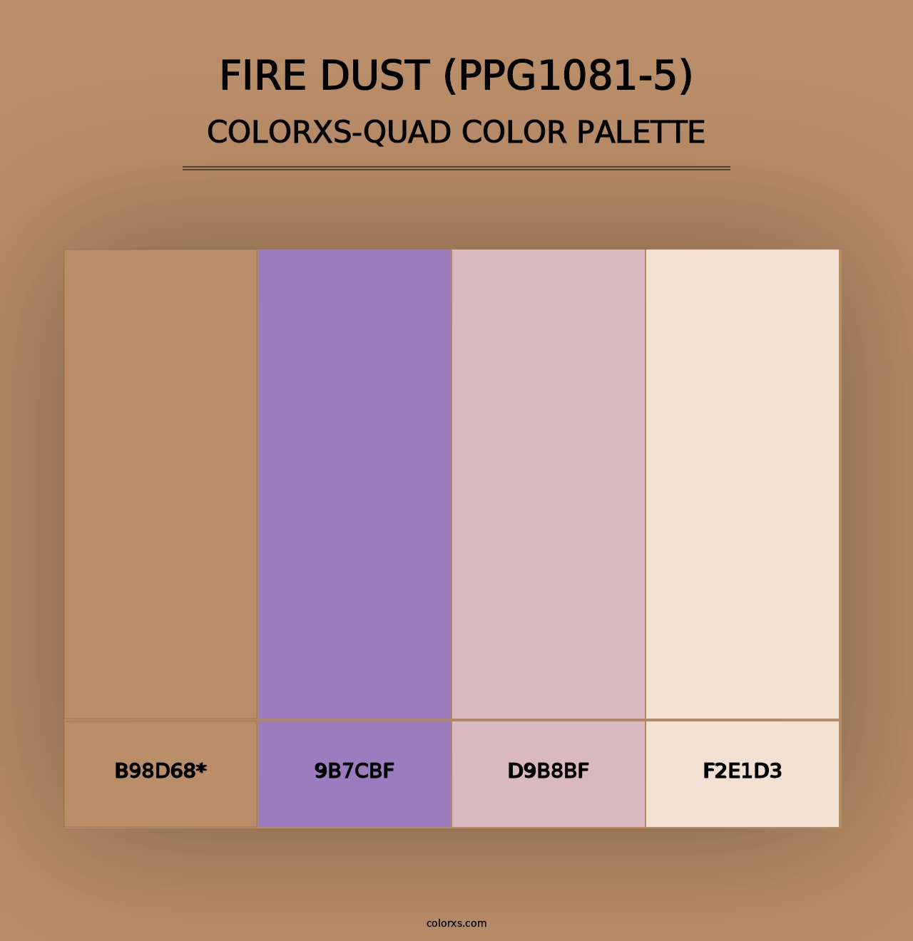 Fire Dust (PPG1081-5) - Colorxs Quad Palette