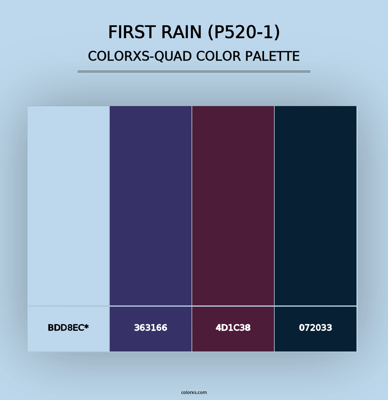 First Rain (P520-1) - Colorxs Quad Palette