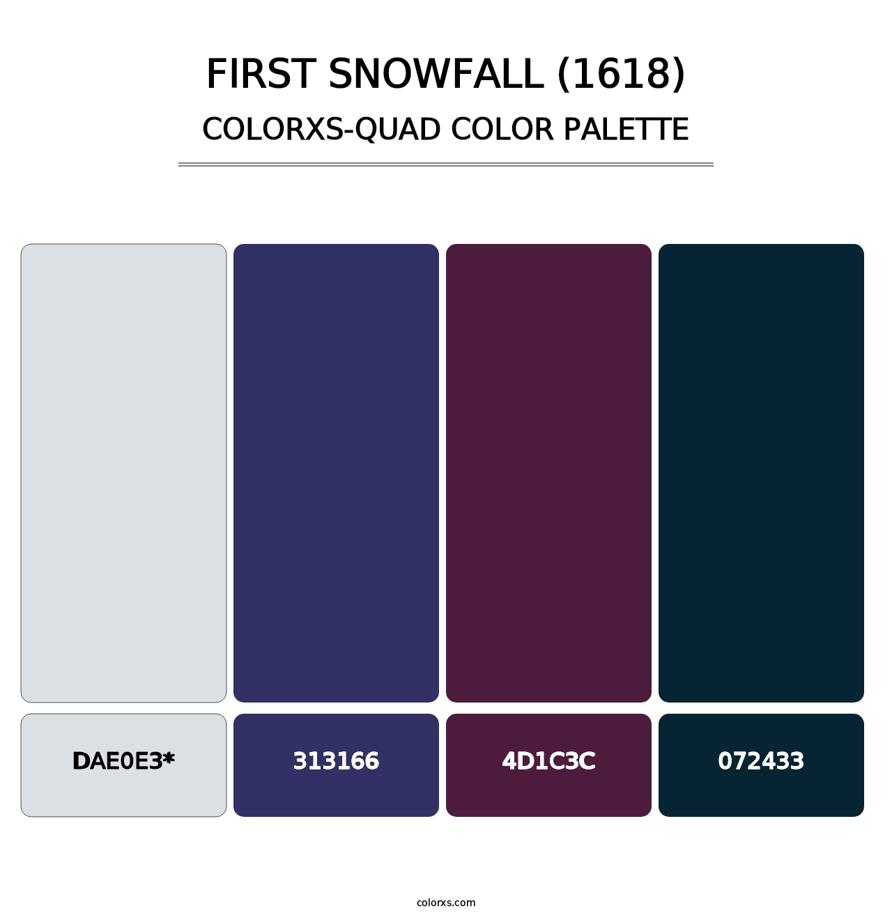 First Snowfall (1618) - Colorxs Quad Palette