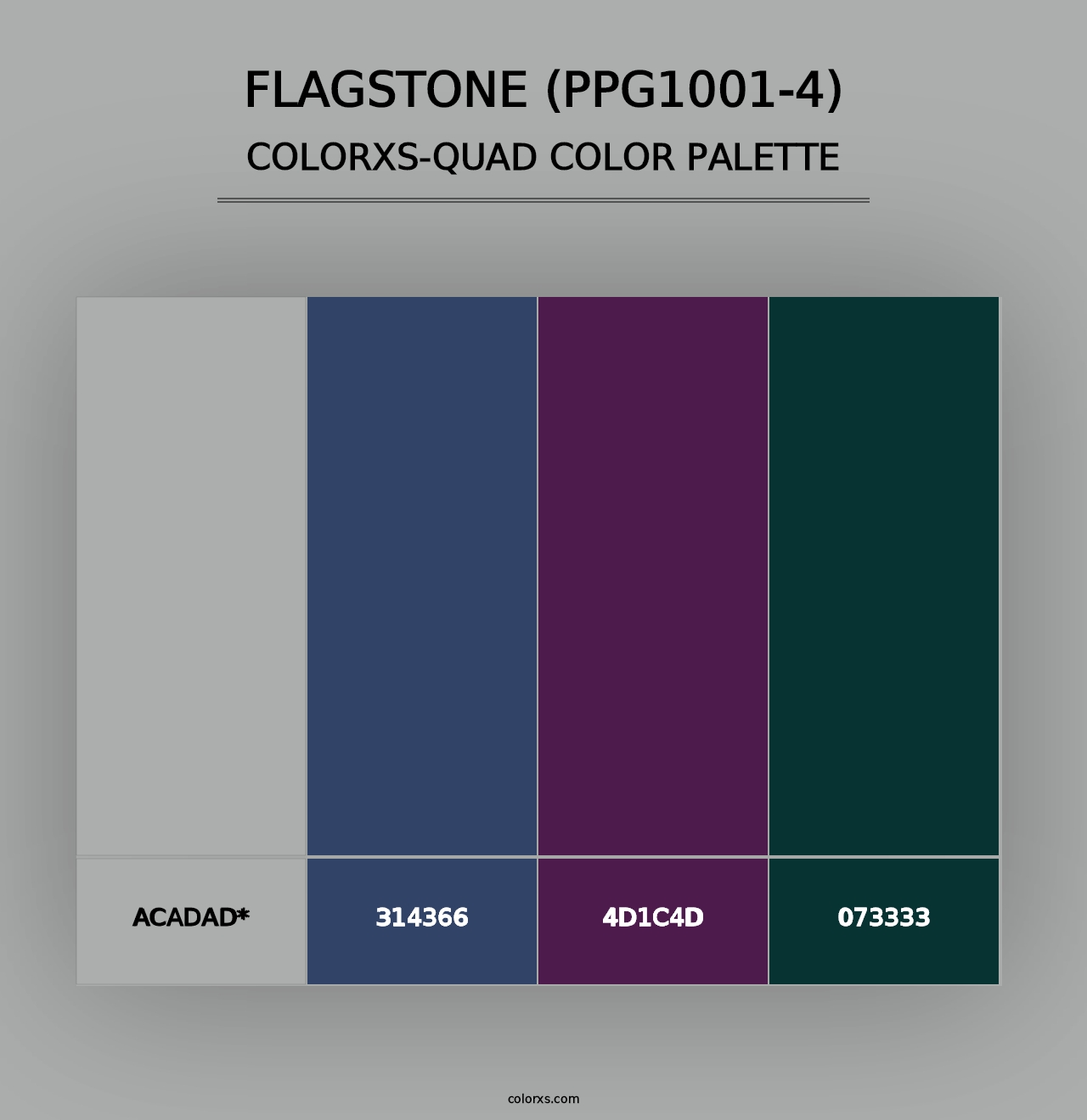 Flagstone (PPG1001-4) - Colorxs Quad Palette