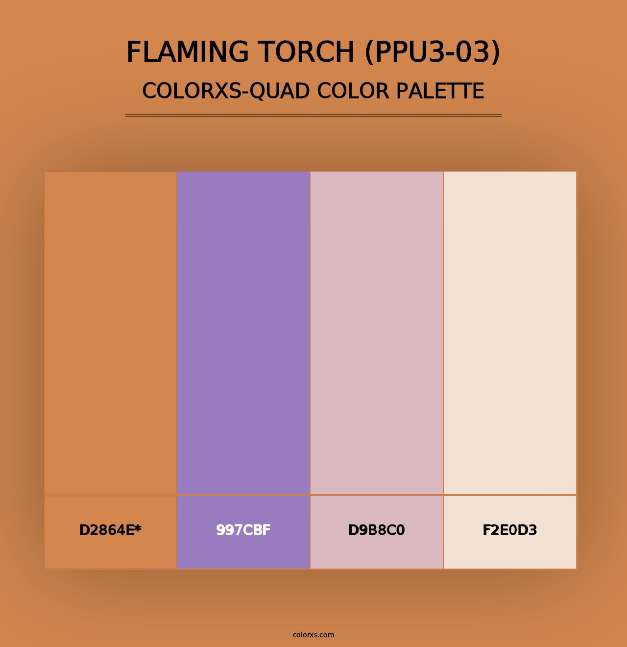 Flaming Torch (PPU3-03) - Colorxs Quad Palette