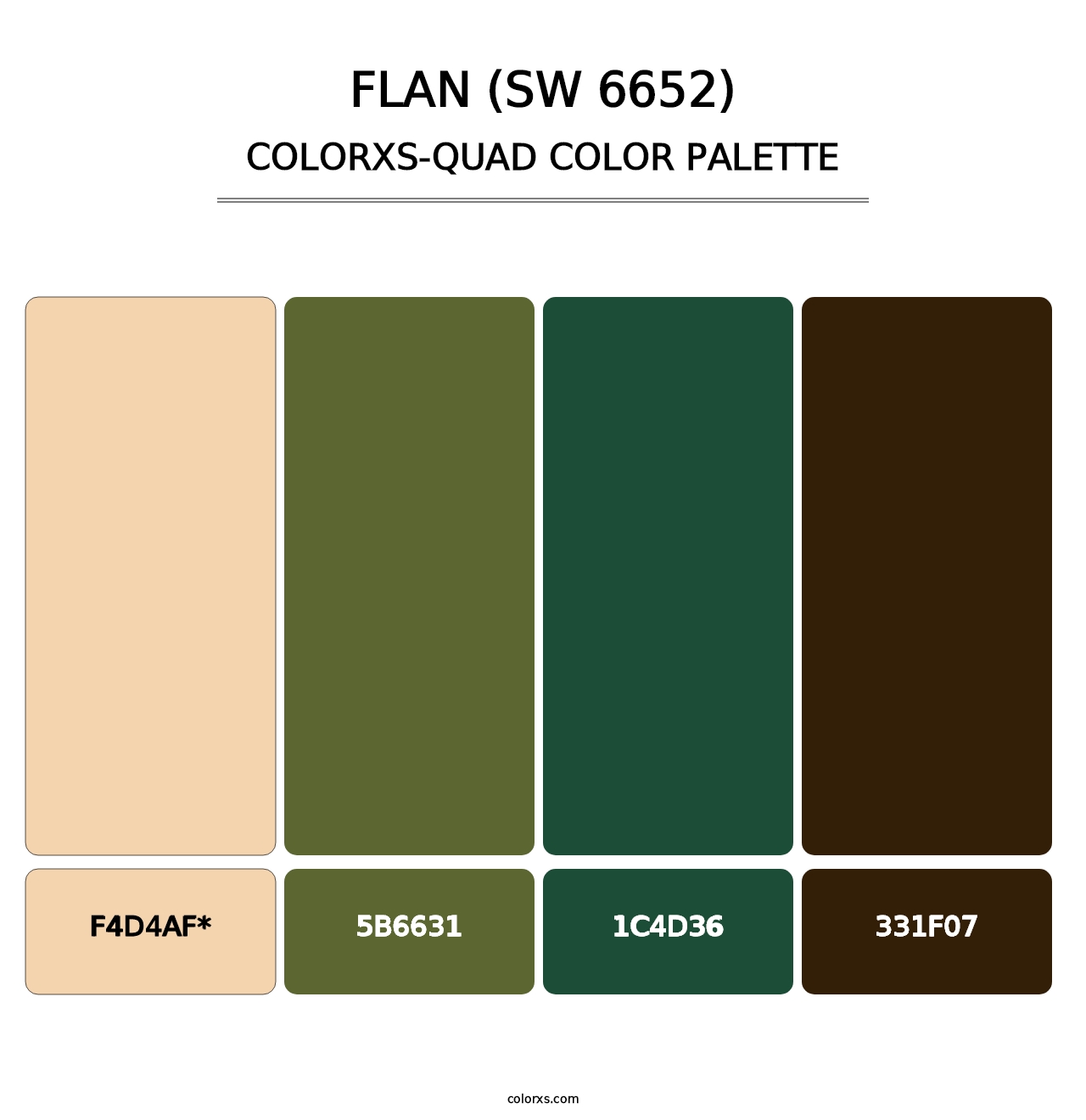 Flan (SW 6652) - Colorxs Quad Palette