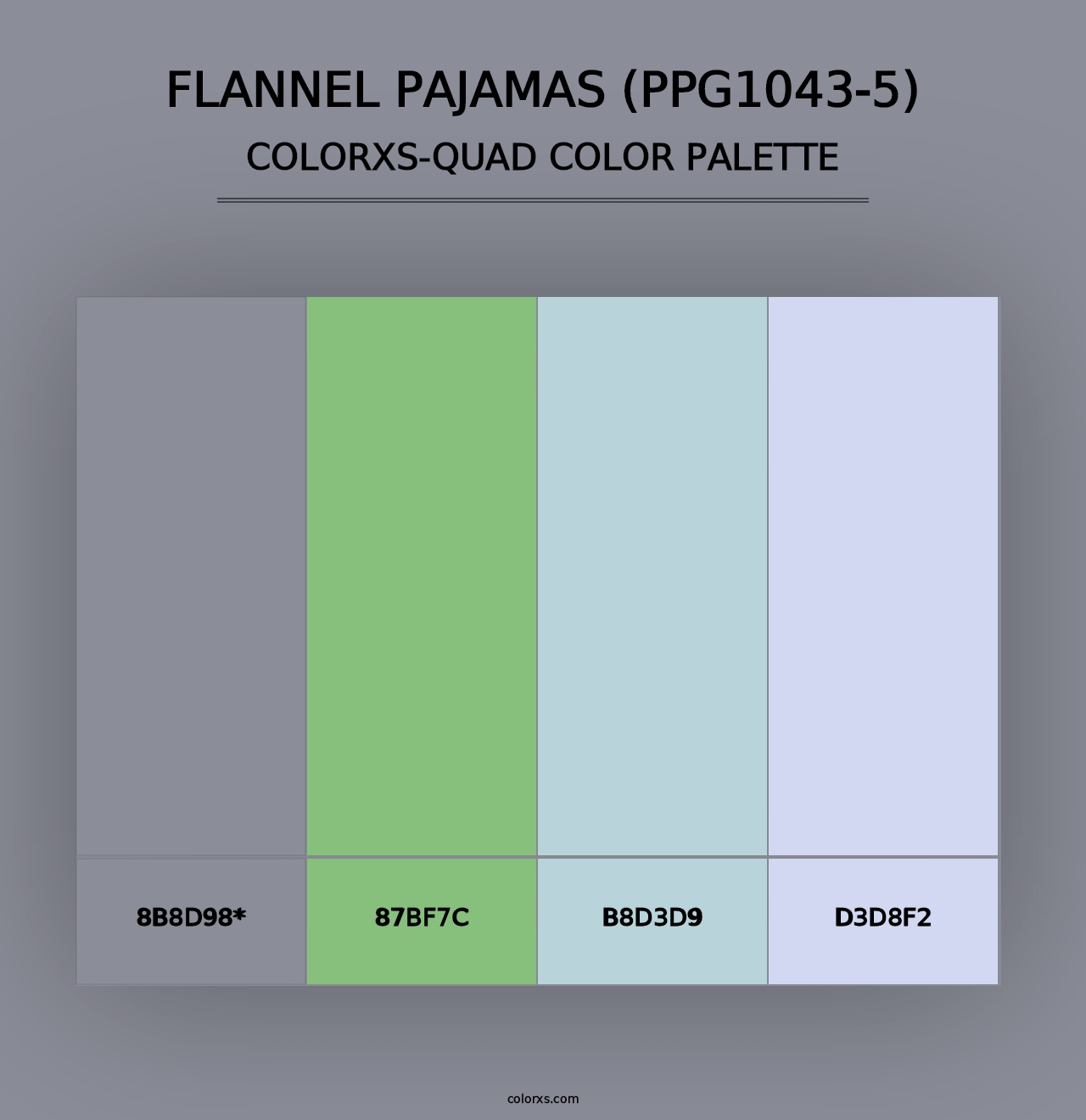 Flannel Pajamas (PPG1043-5) - Colorxs Quad Palette