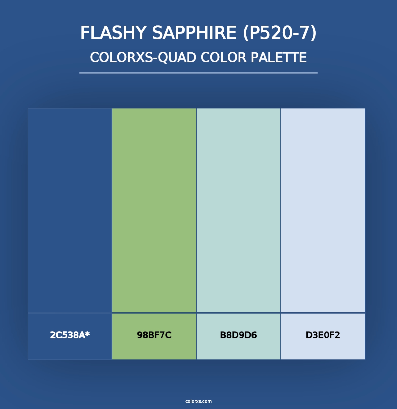 Flashy Sapphire (P520-7) - Colorxs Quad Palette