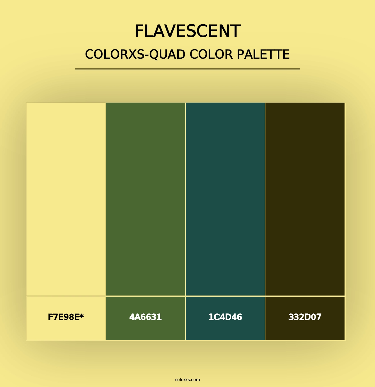 Flavescent - Colorxs Quad Palette