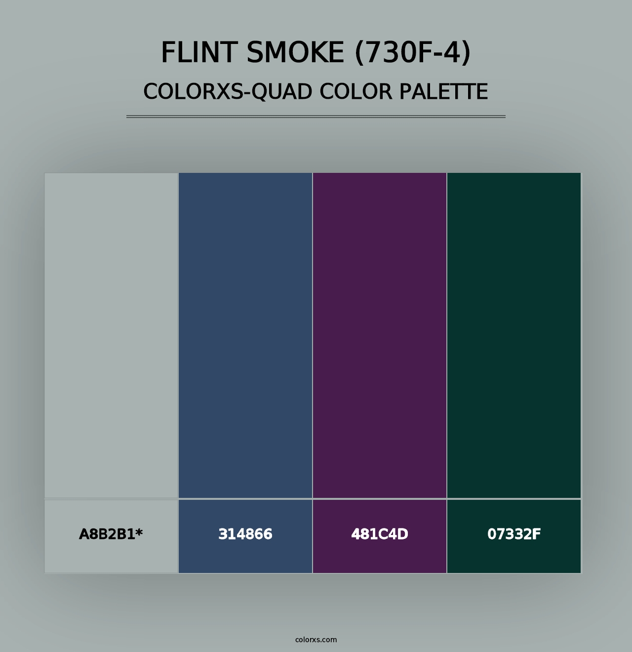 Flint Smoke (730F-4) - Colorxs Quad Palette