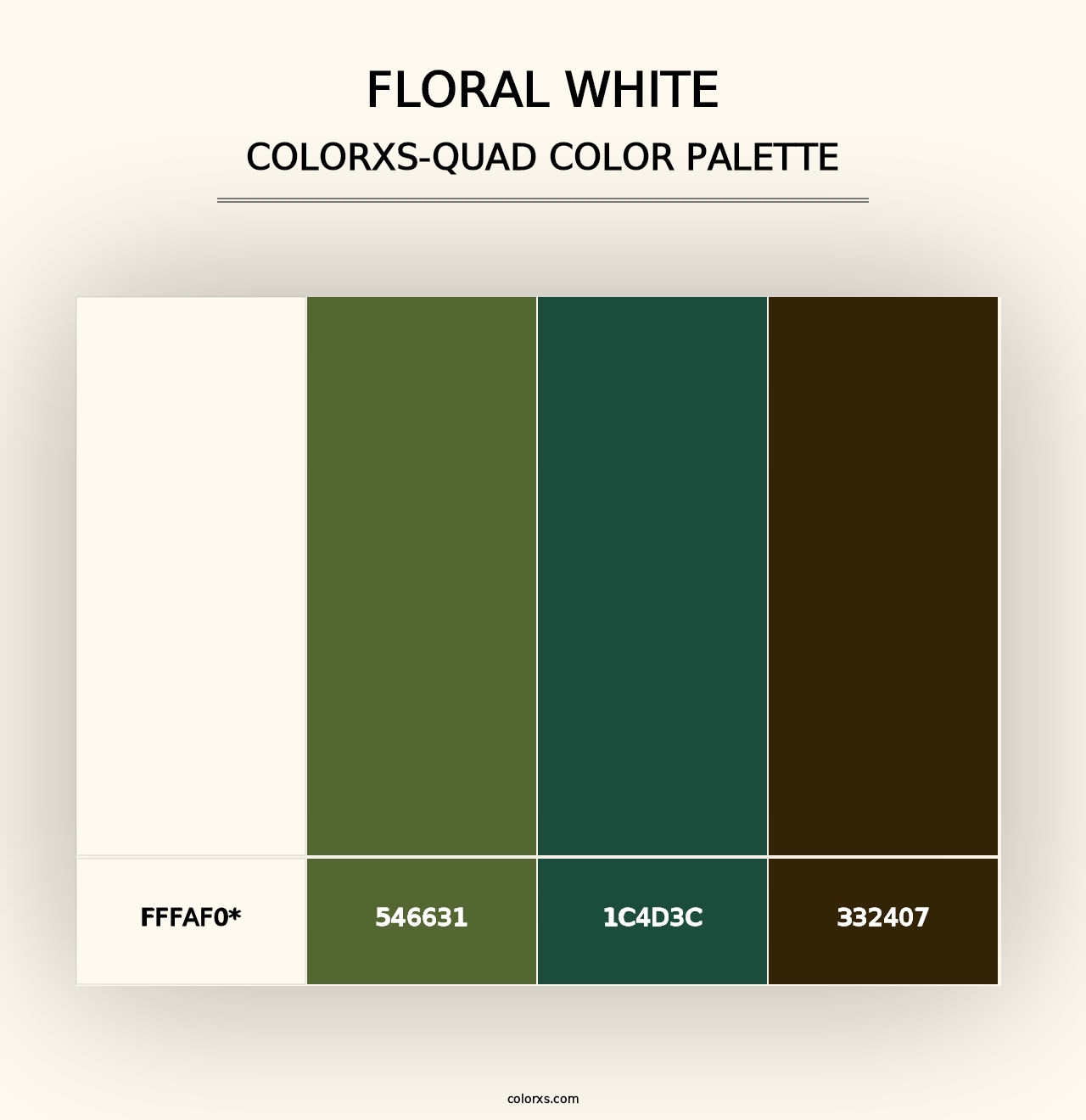 Floral White - Colorxs Quad Palette