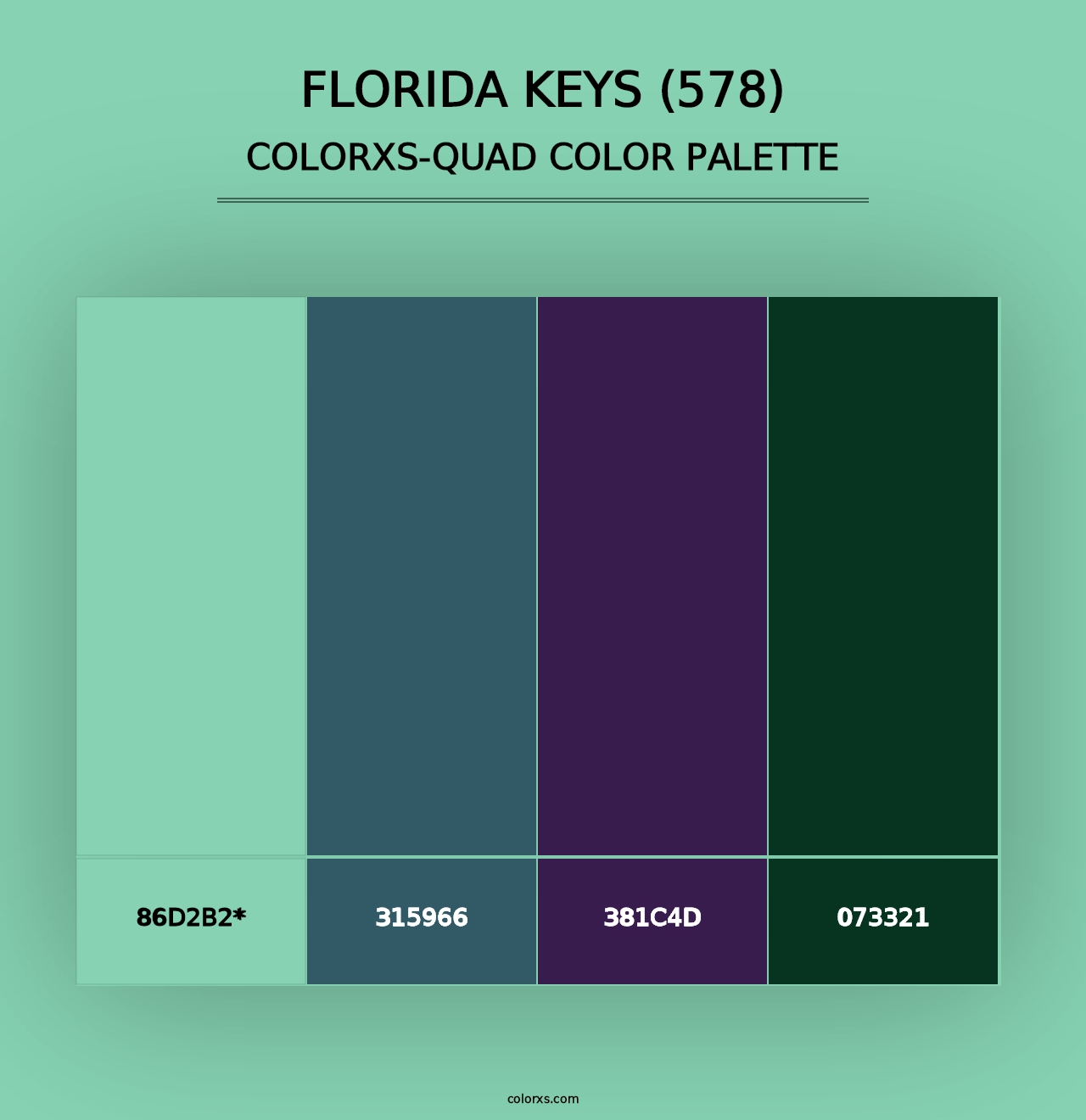 Florida Keys (578) - Colorxs Quad Palette