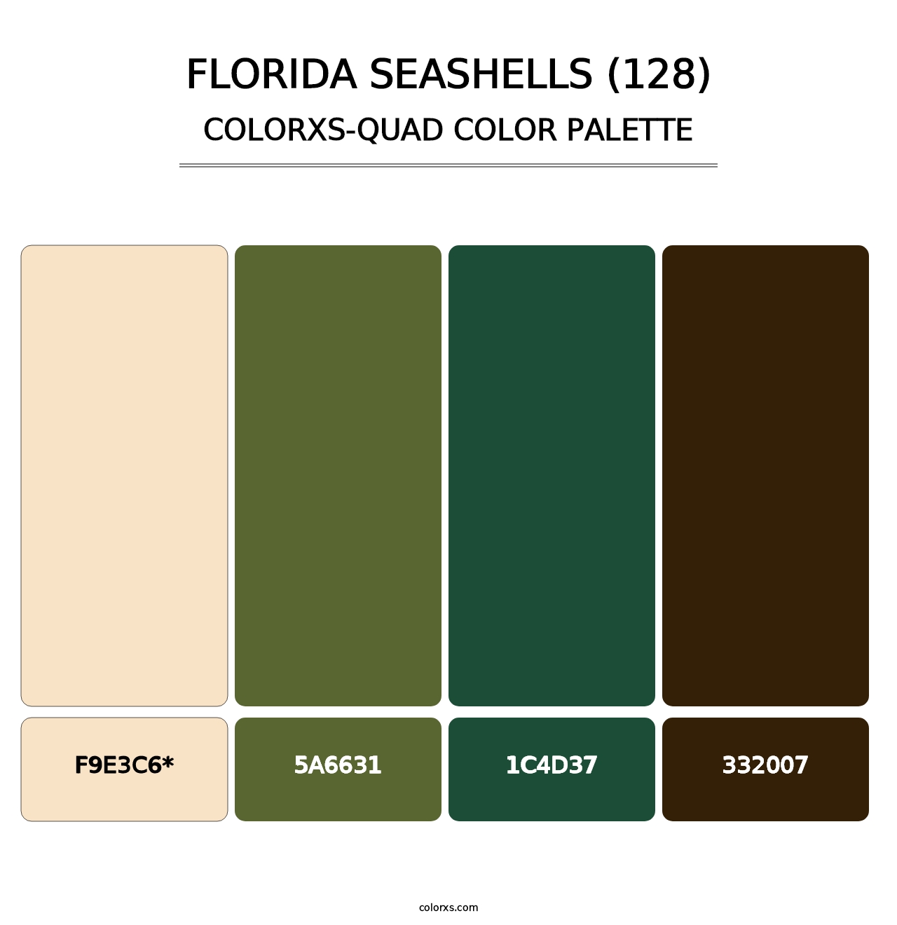 Florida Seashells (128) - Colorxs Quad Palette