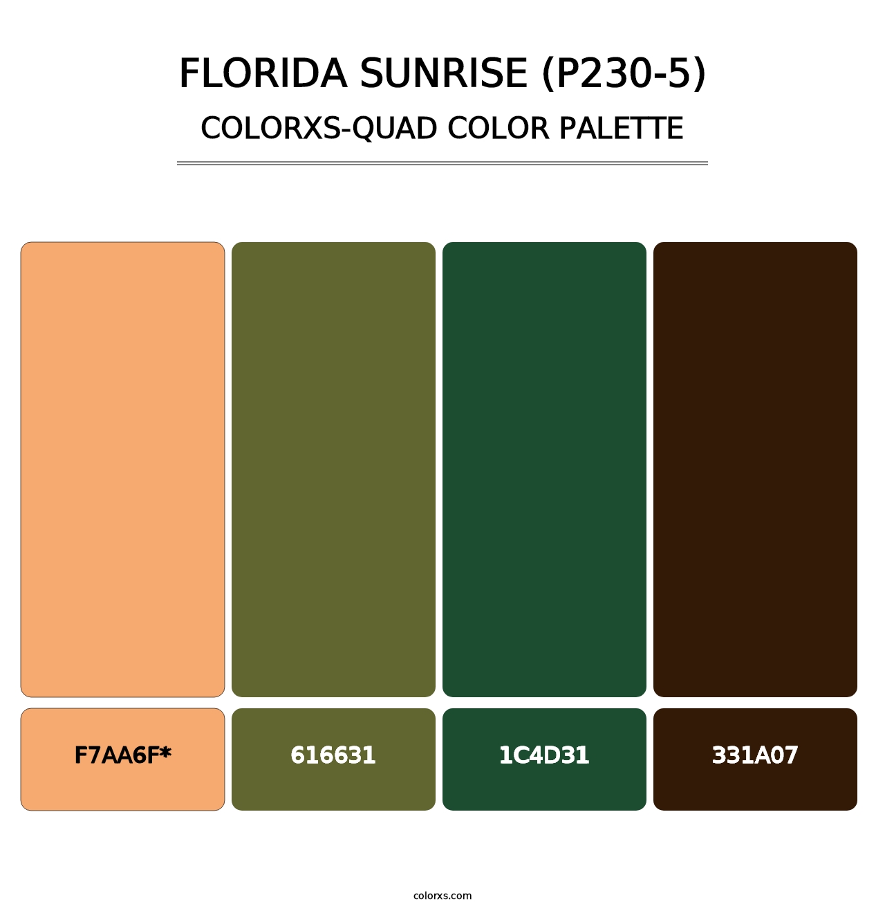 Florida Sunrise (P230-5) - Colorxs Quad Palette