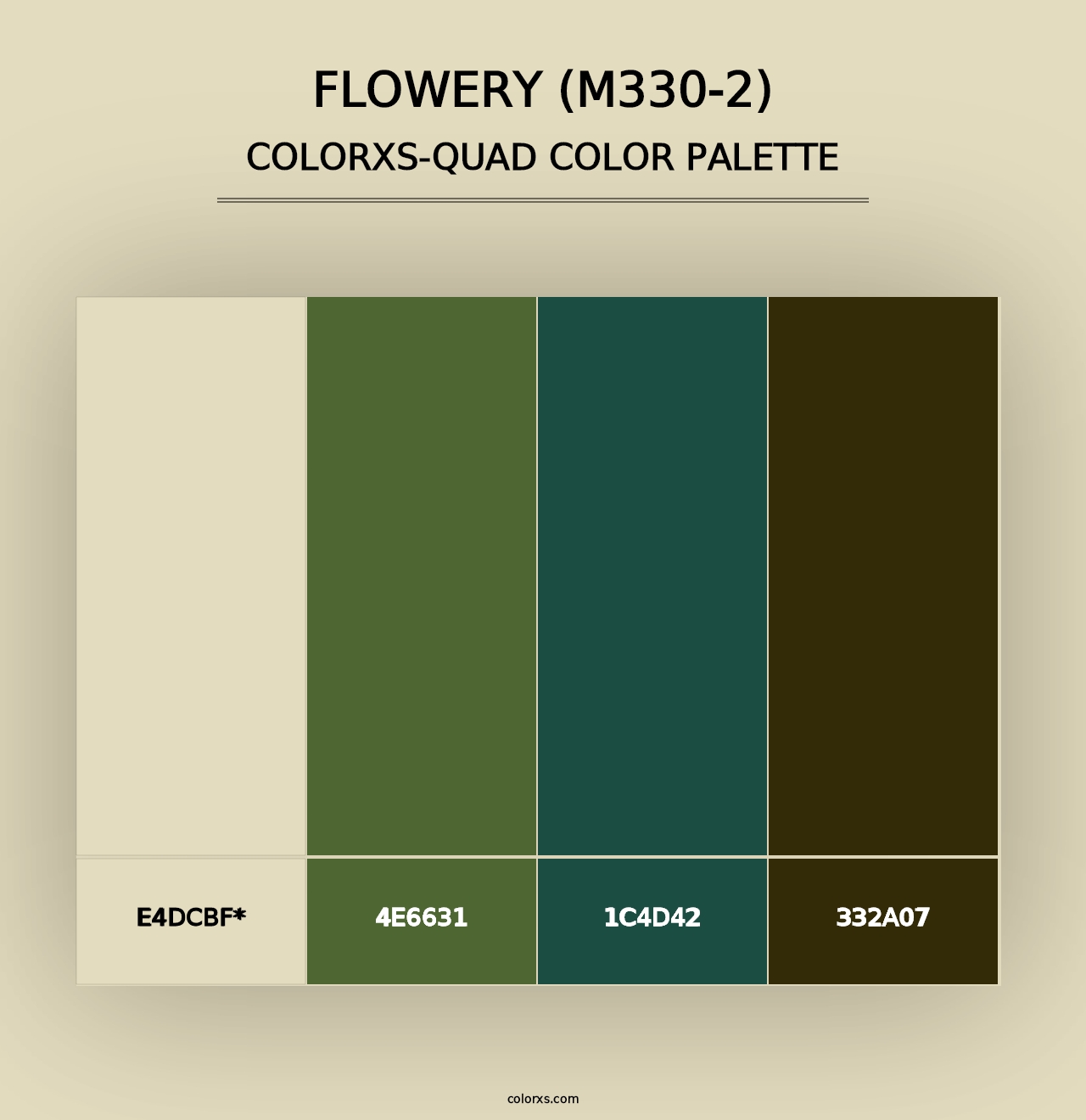 Flowery (M330-2) - Colorxs Quad Palette