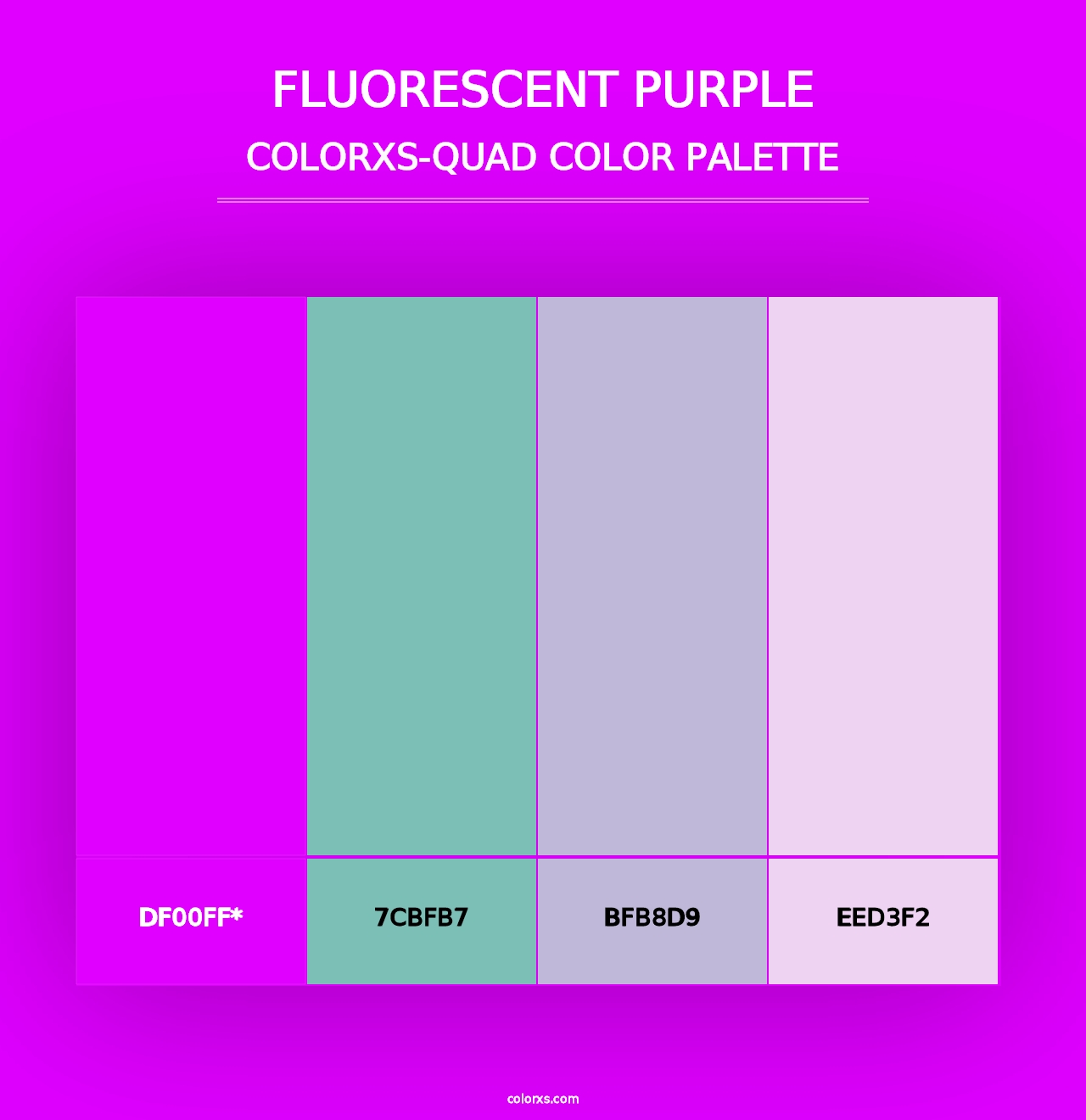 Fluorescent Purple - Colorxs Quad Palette