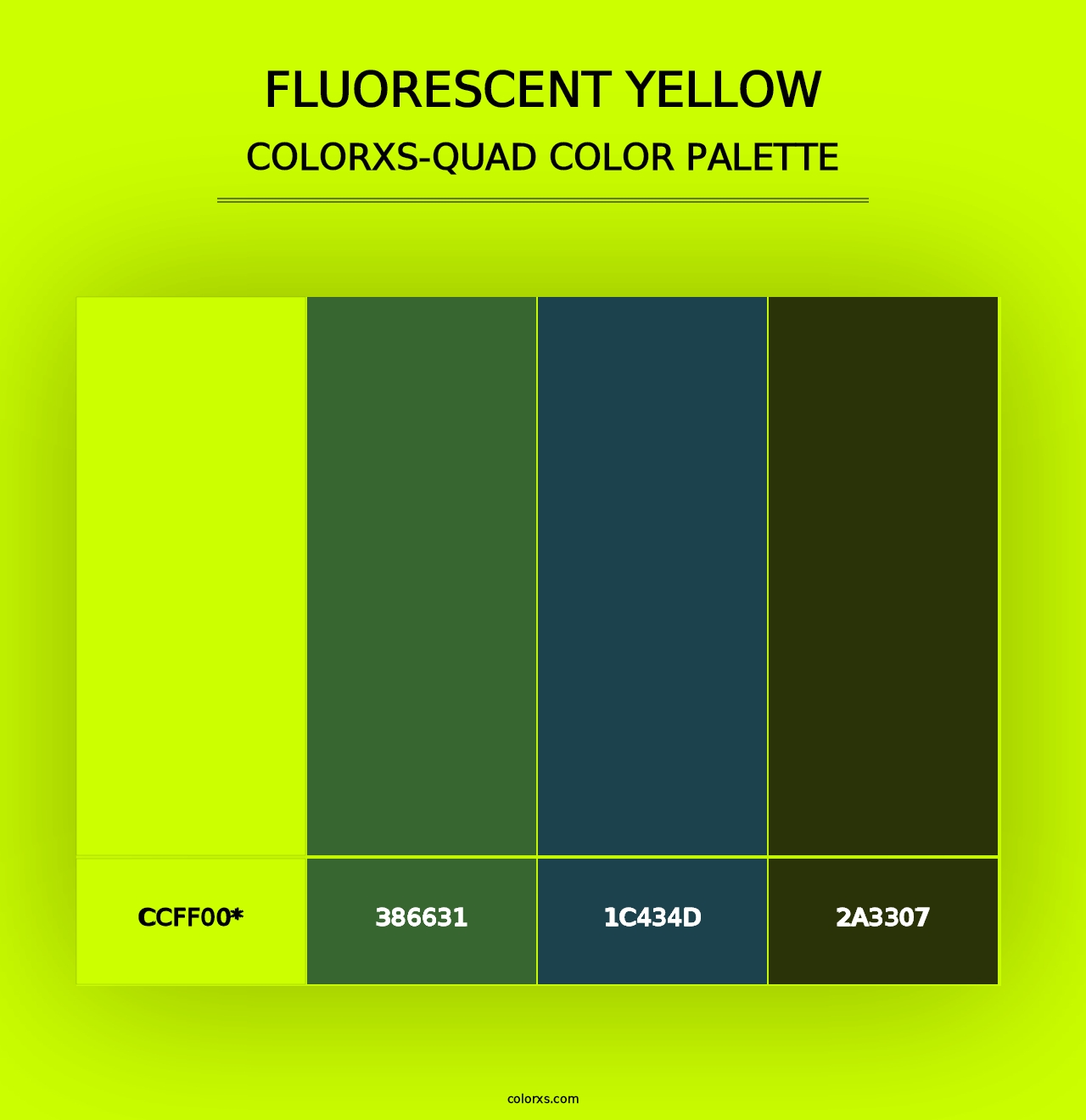 Fluorescent Yellow - Colorxs Quad Palette