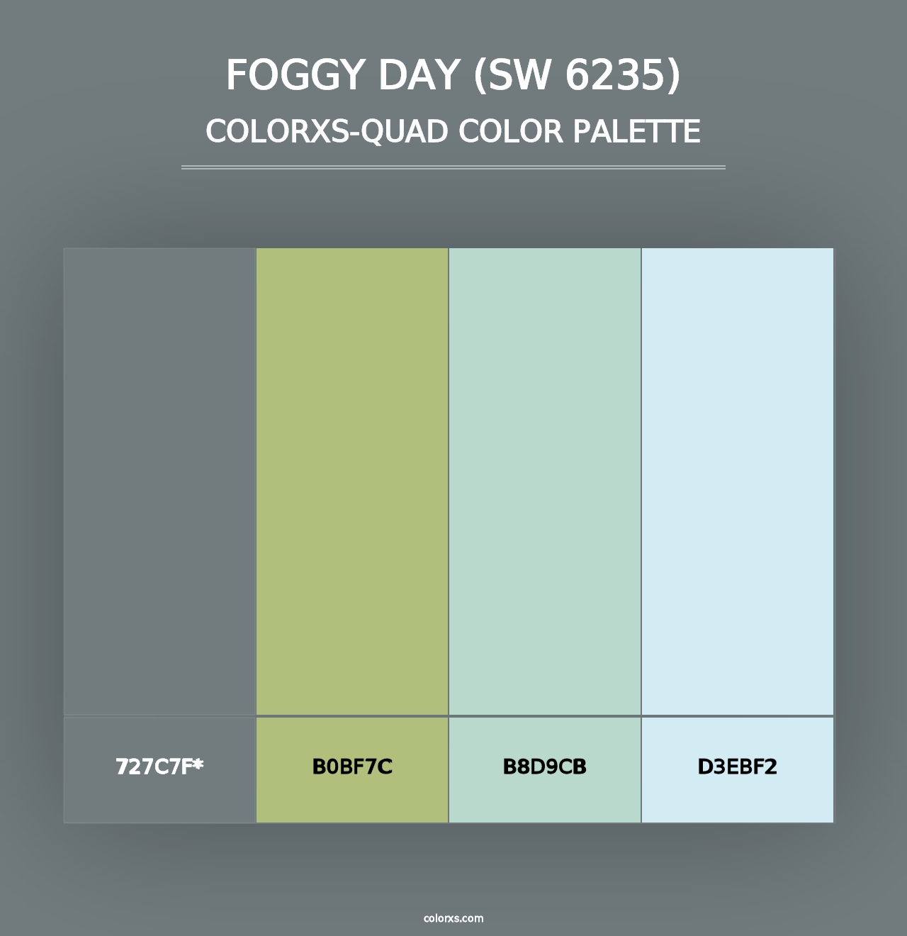 Foggy Day (SW 6235) - Colorxs Quad Palette