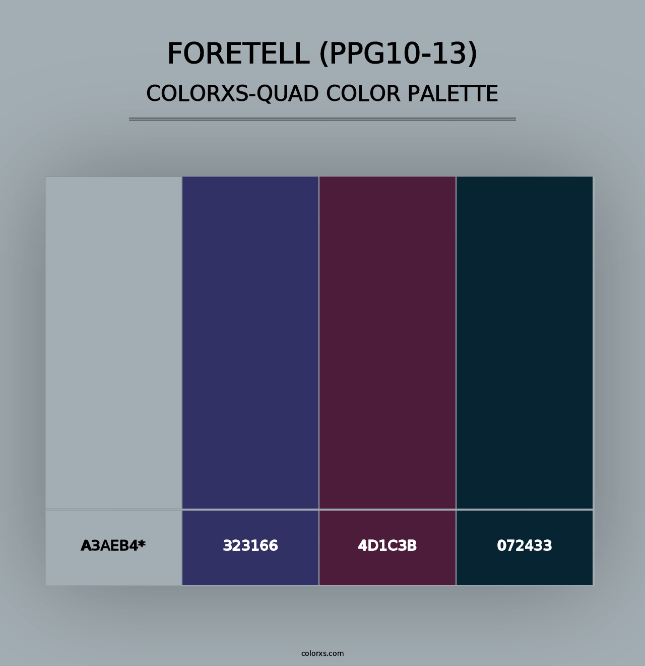 Foretell (PPG10-13) - Colorxs Quad Palette