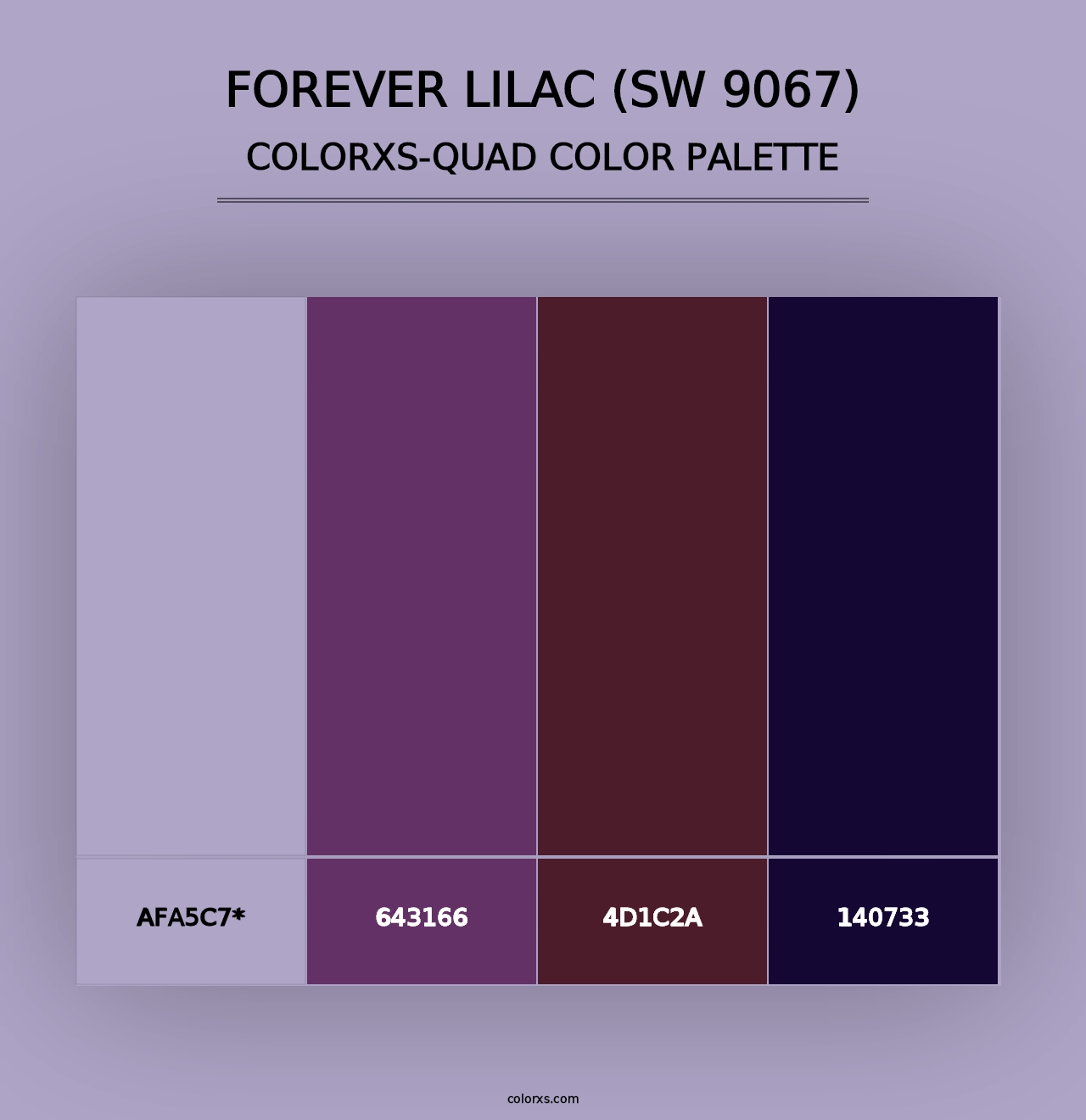 Forever Lilac (SW 9067) - Colorxs Quad Palette