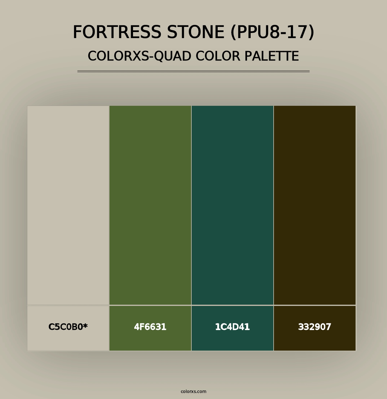 Fortress Stone (PPU8-17) - Colorxs Quad Palette