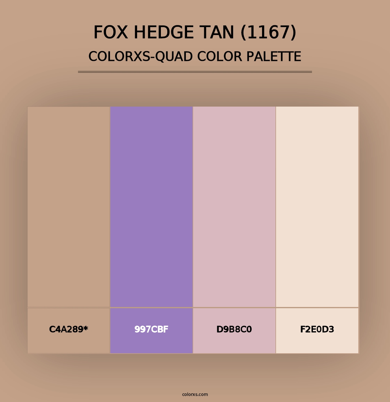 Fox Hedge Tan (1167) - Colorxs Quad Palette