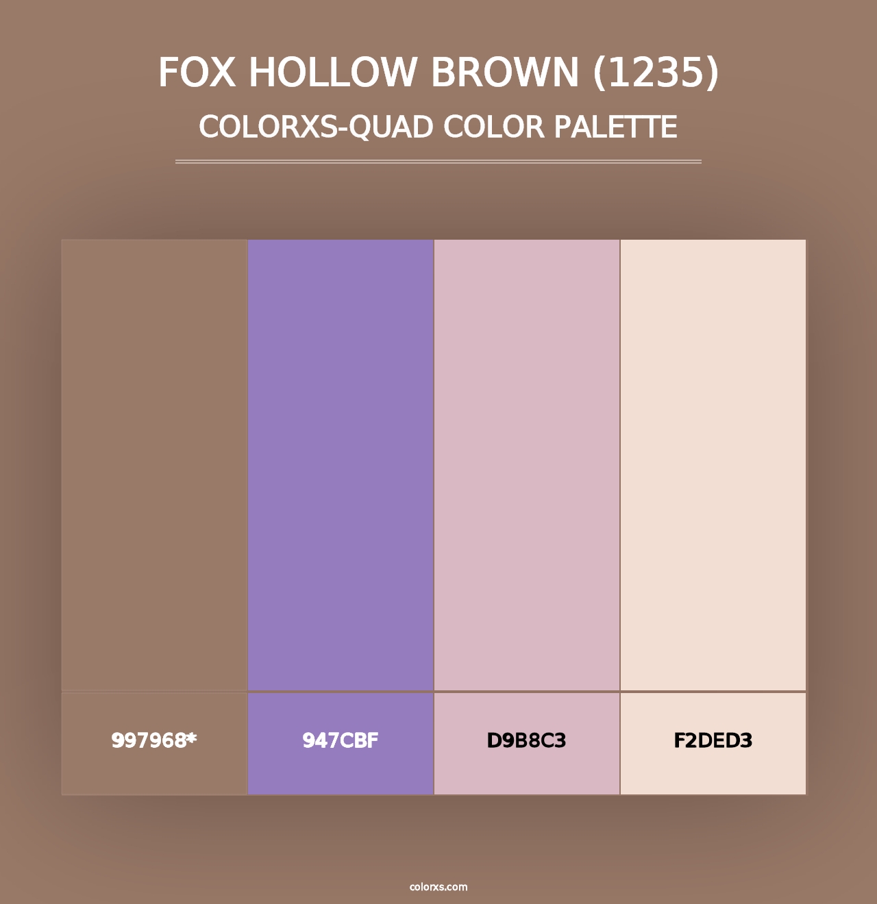 Fox Hollow Brown (1235) - Colorxs Quad Palette