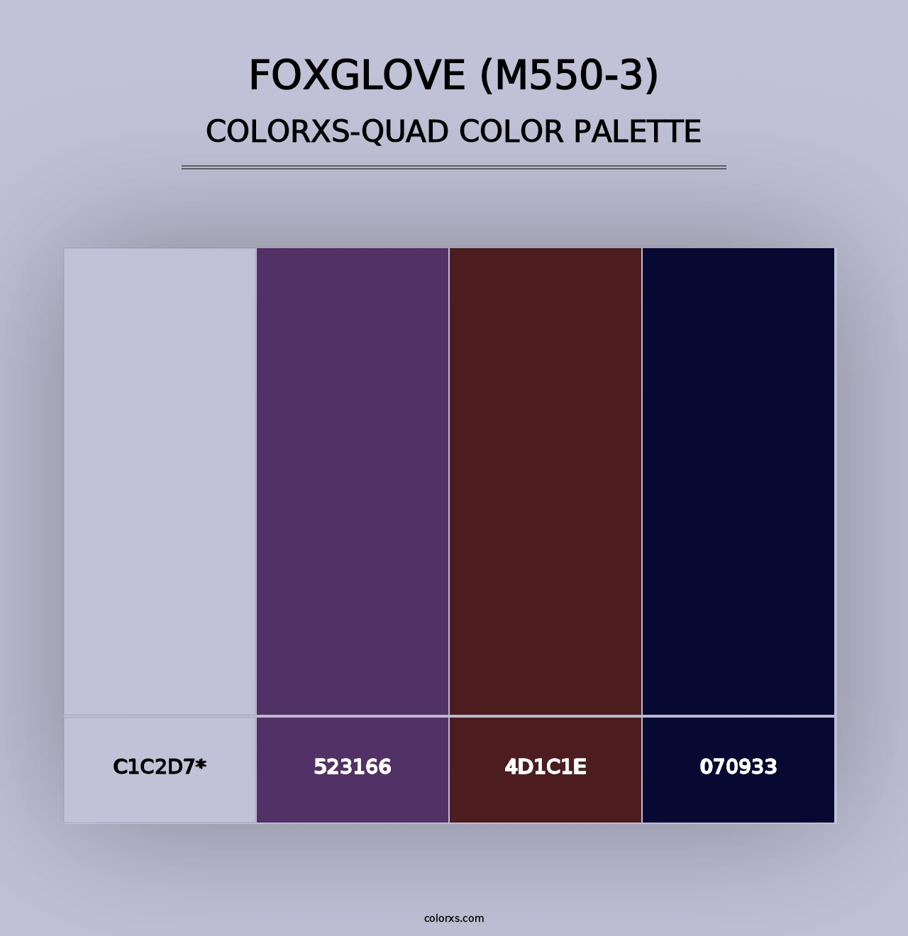 Foxglove (M550-3) - Colorxs Quad Palette