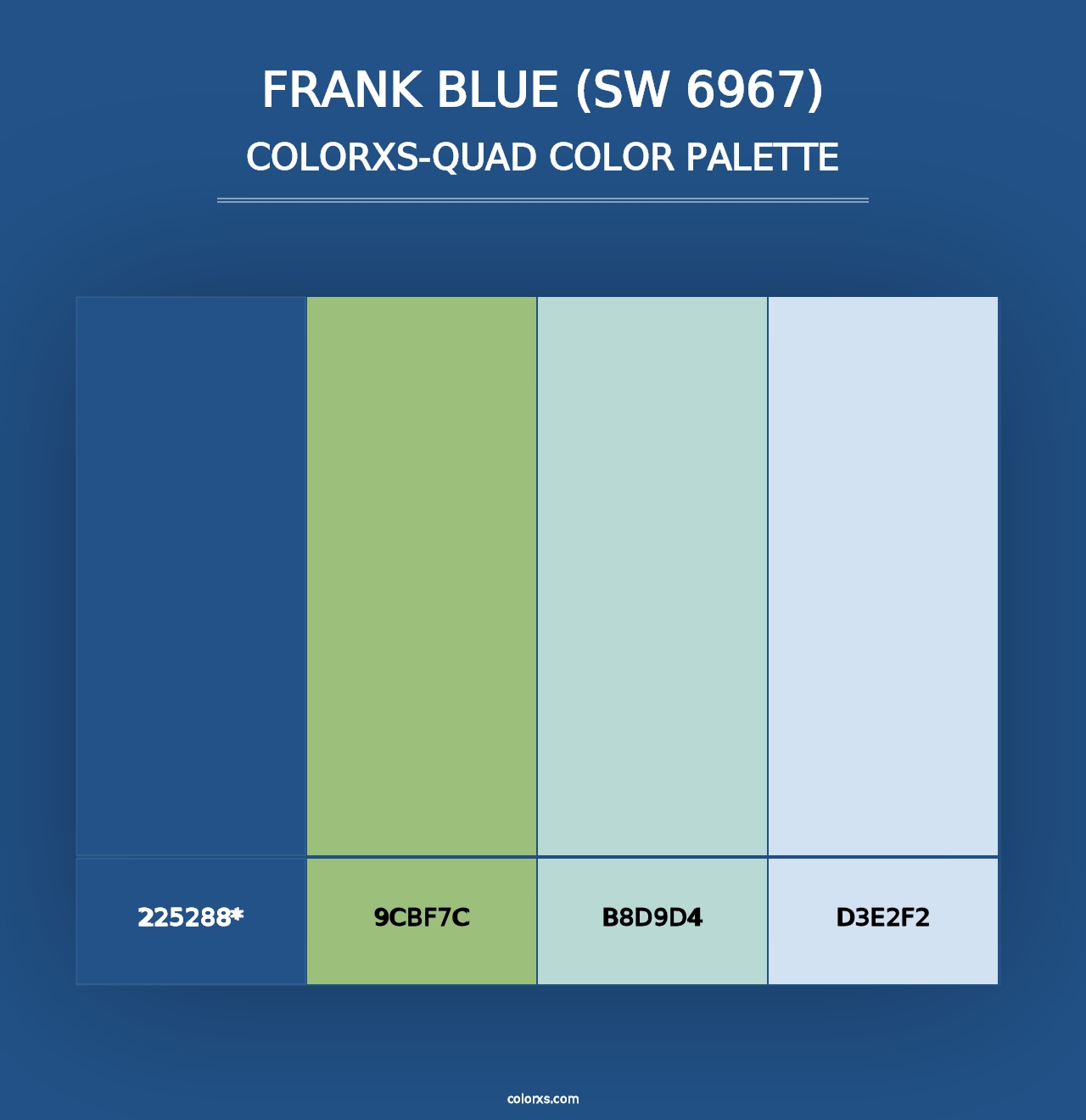 Frank Blue (SW 6967) - Colorxs Quad Palette