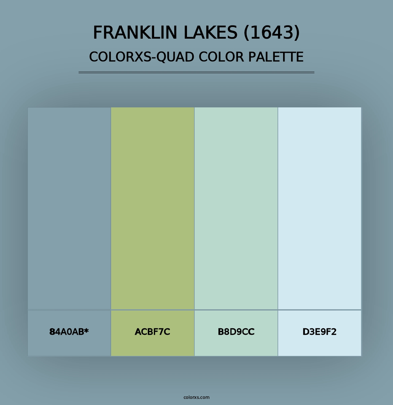 Franklin Lakes (1643) - Colorxs Quad Palette