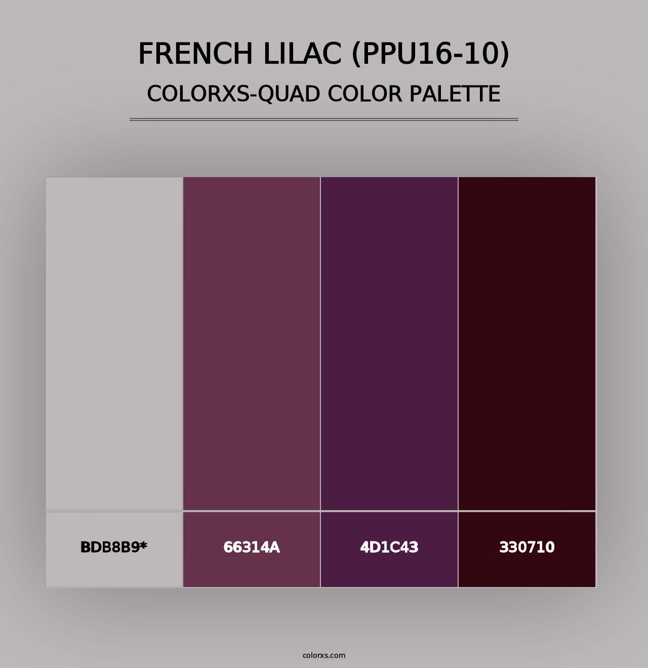 French Lilac (PPU16-10) - Colorxs Quad Palette