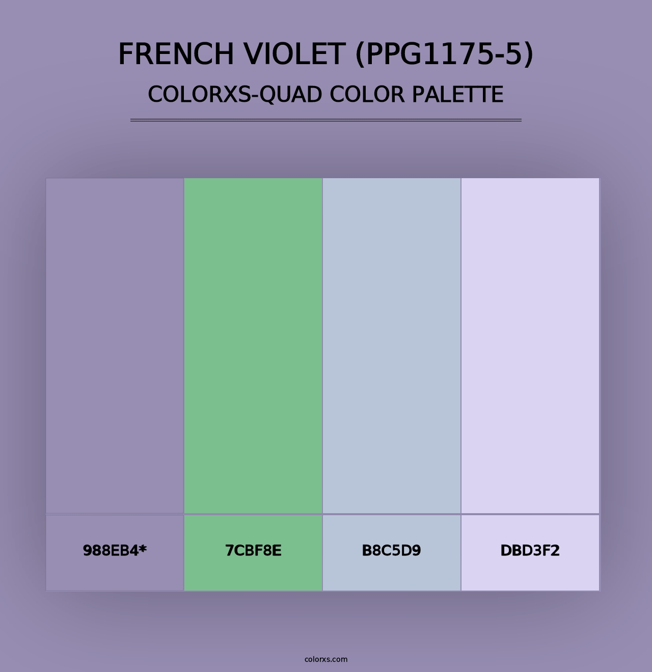 French Violet (PPG1175-5) - Colorxs Quad Palette