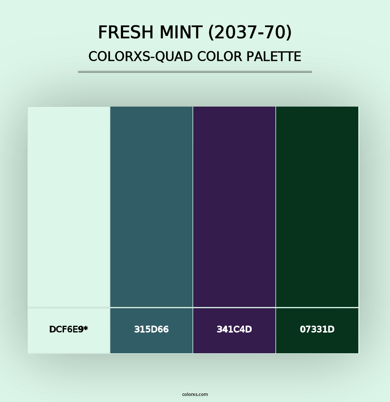 Fresh Mint (2037-70) - Colorxs Quad Palette