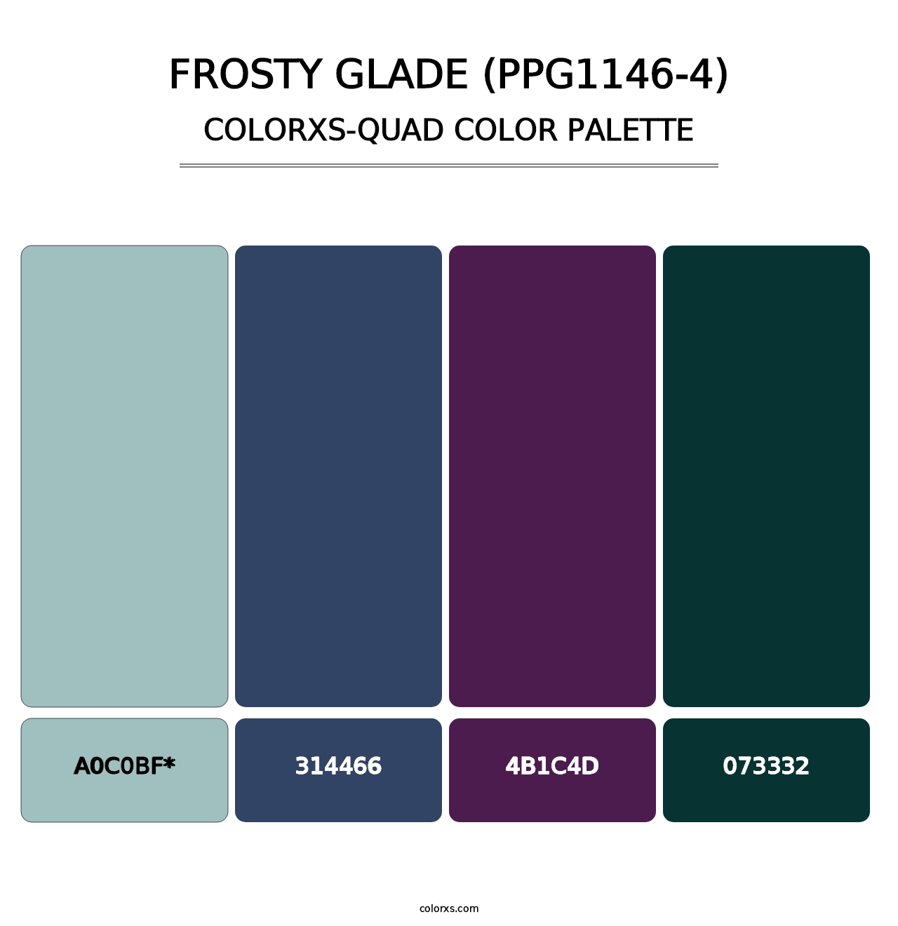 Frosty Glade (PPG1146-4) - Colorxs Quad Palette