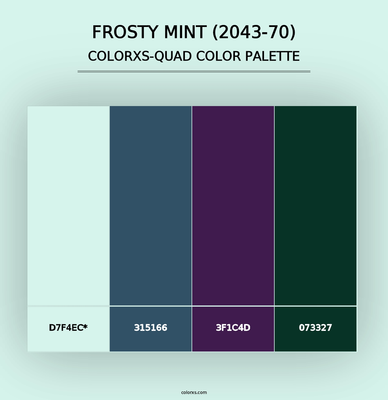 Frosty Mint (2043-70) - Colorxs Quad Palette