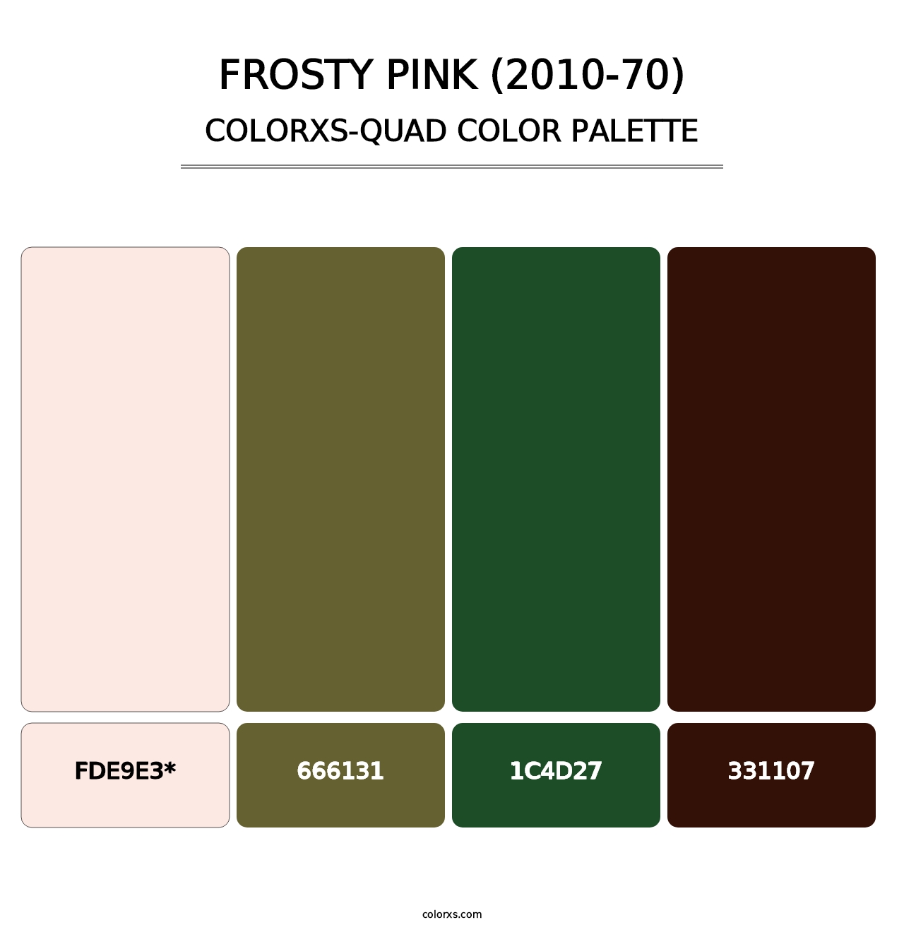 Frosty Pink (2010-70) - Colorxs Quad Palette