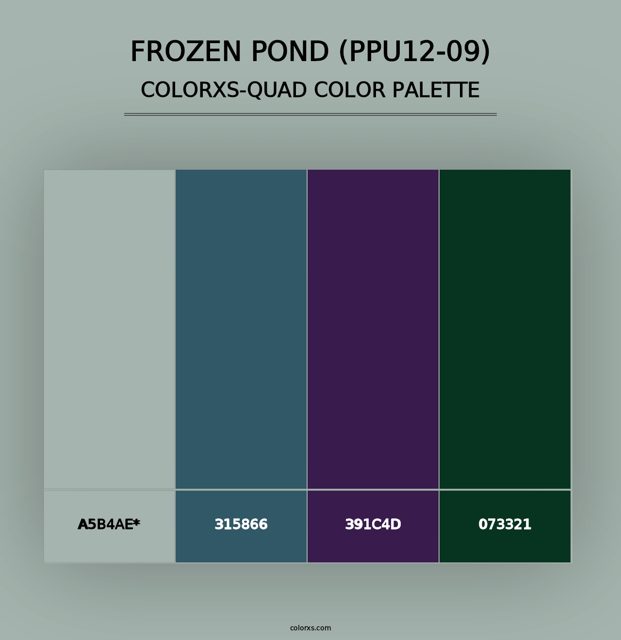 Frozen Pond (PPU12-09) - Colorxs Quad Palette