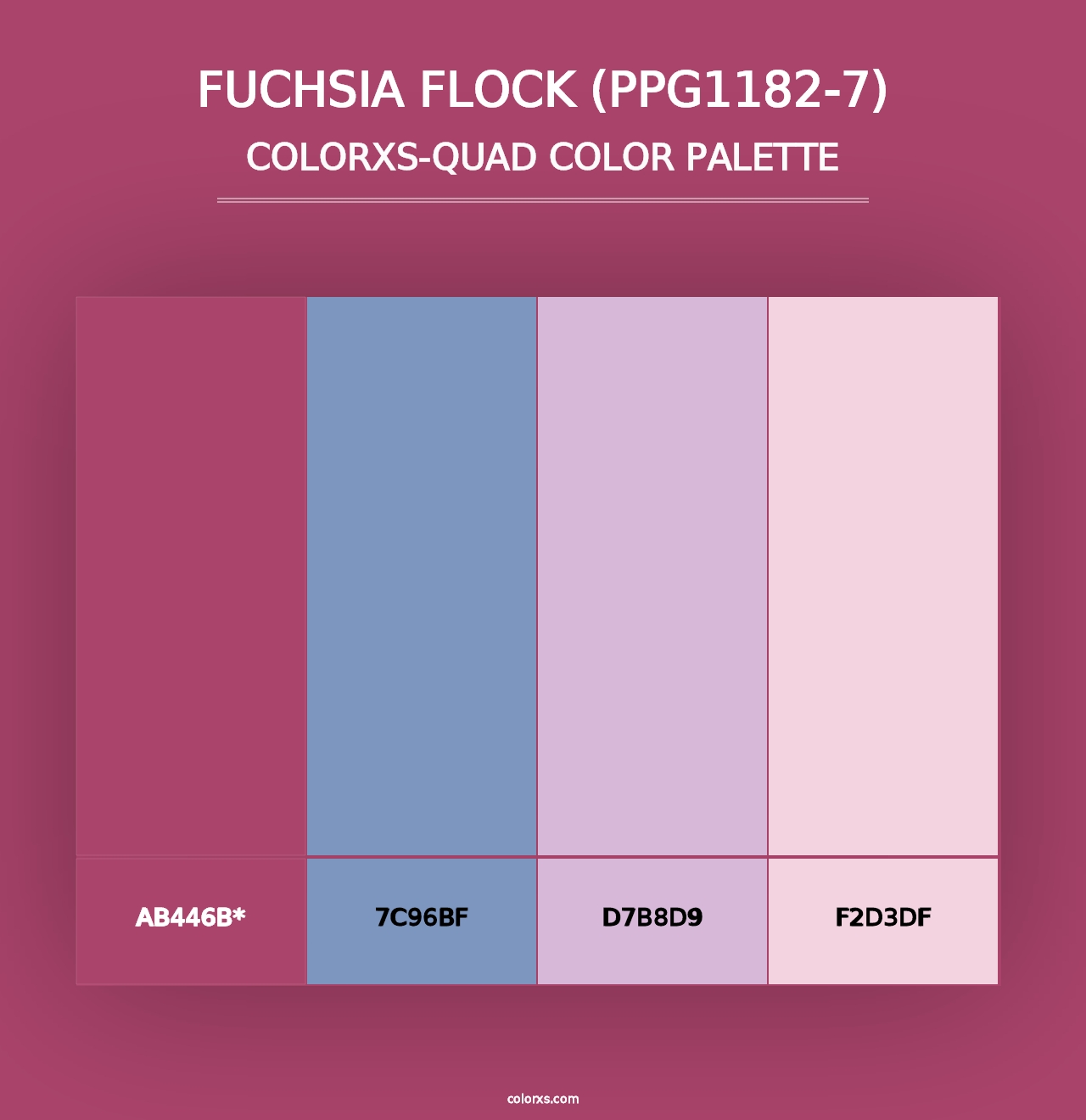 Fuchsia Flock (PPG1182-7) - Colorxs Quad Palette