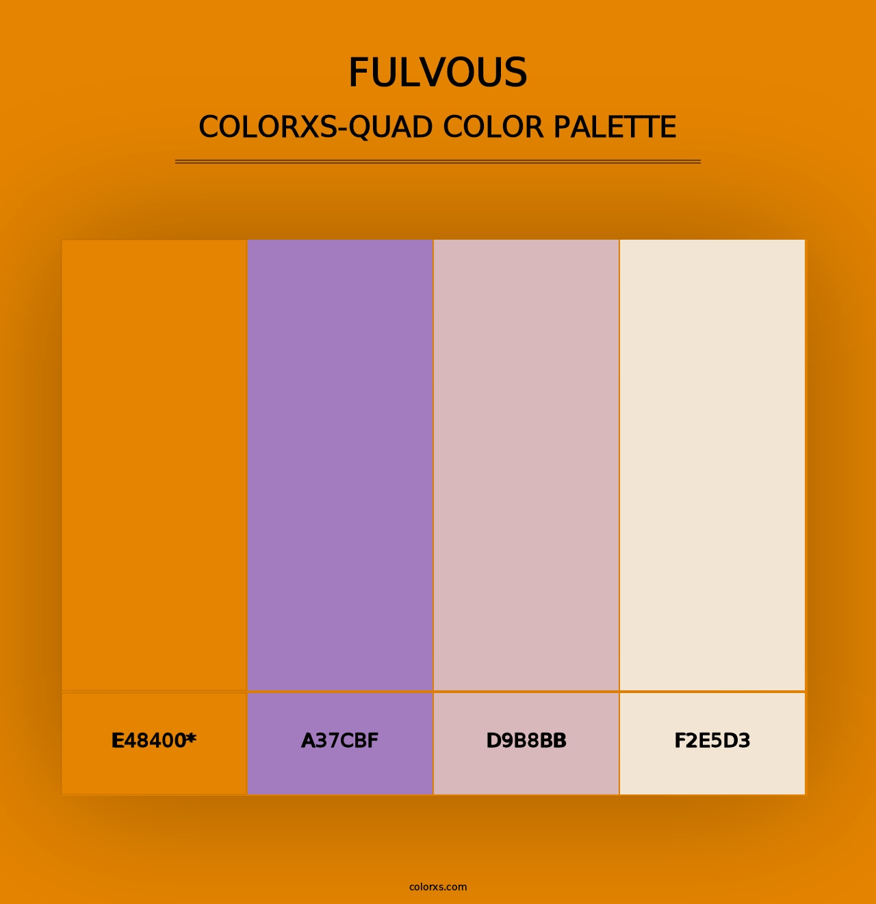 Fulvous - Colorxs Quad Palette