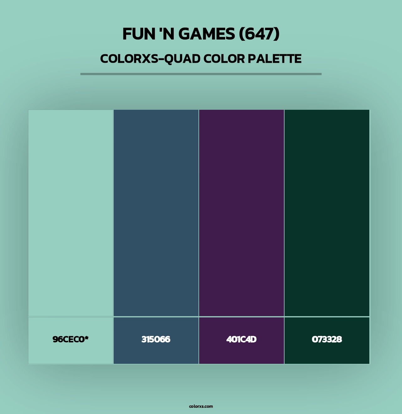 Fun 'n Games (647) - Colorxs Quad Palette