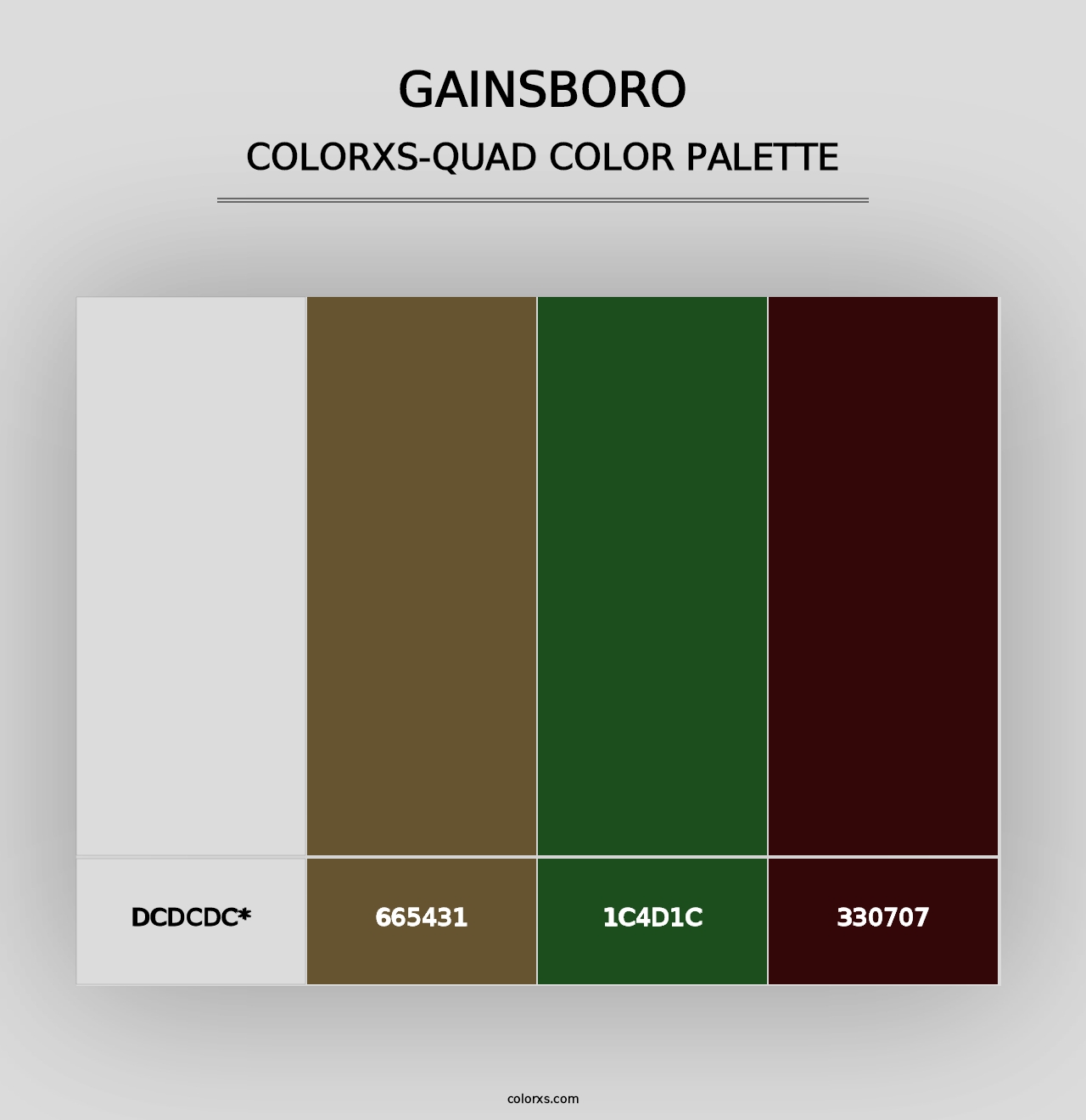 Gainsboro - Colorxs Quad Palette