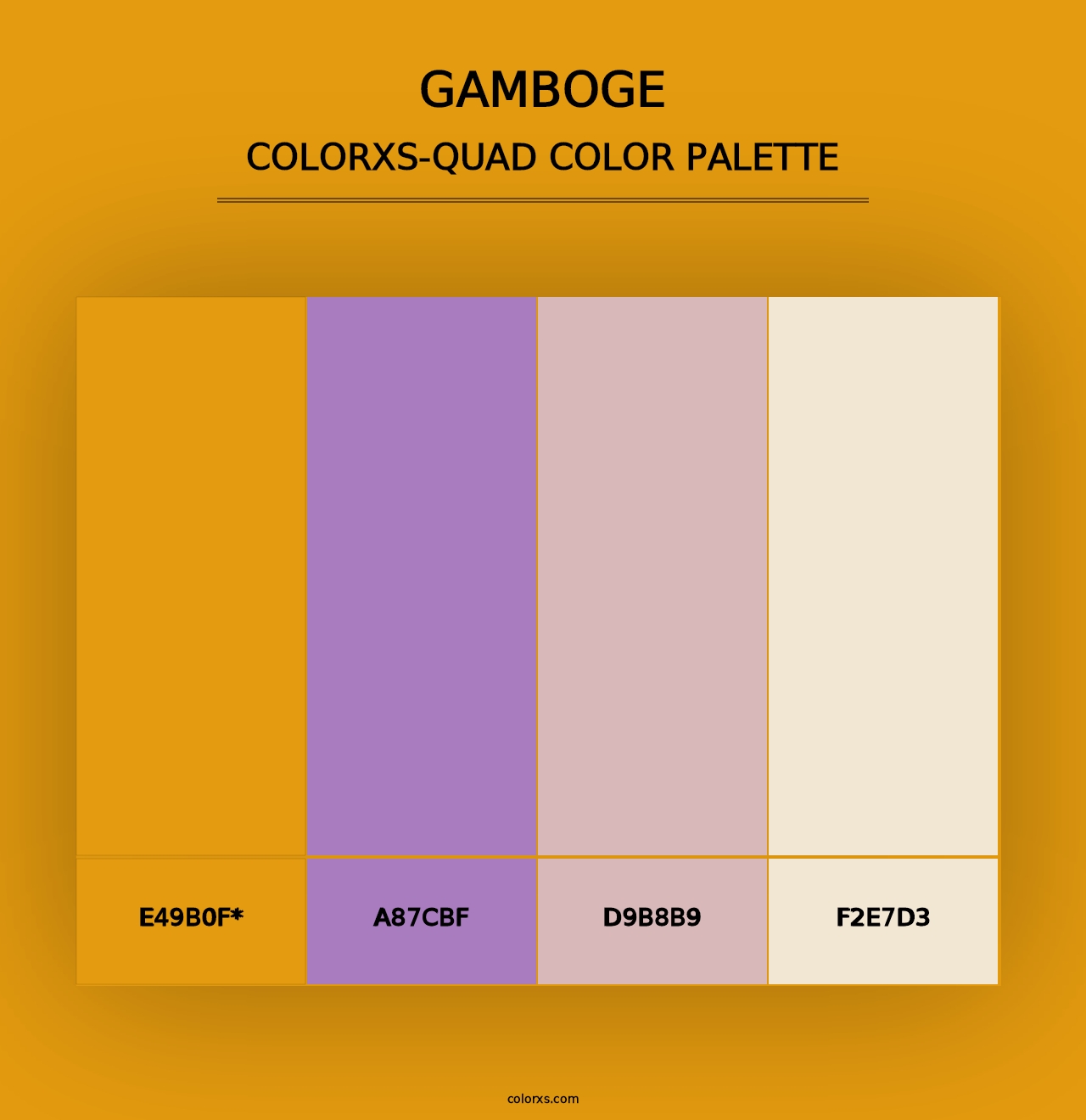 Gamboge - Colorxs Quad Palette