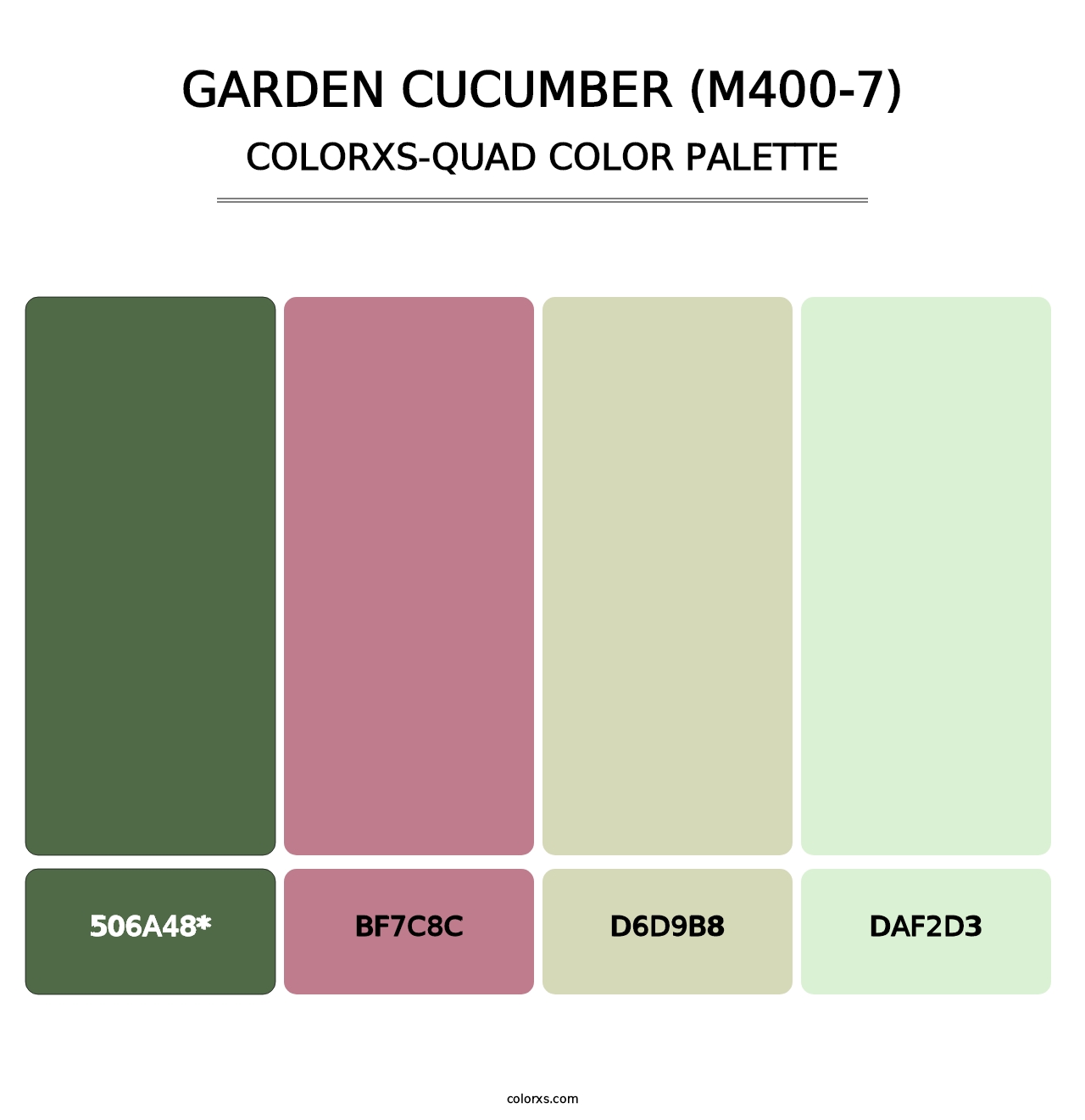 Garden Cucumber (M400-7) - Colorxs Quad Palette