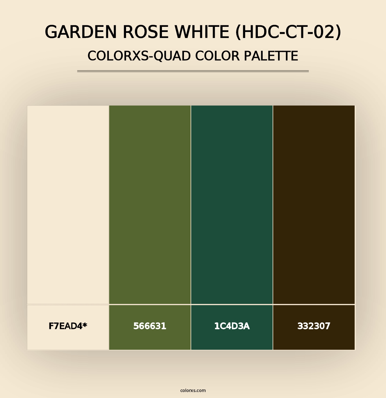 Garden Rose White (HDC-CT-02) - Colorxs Quad Palette