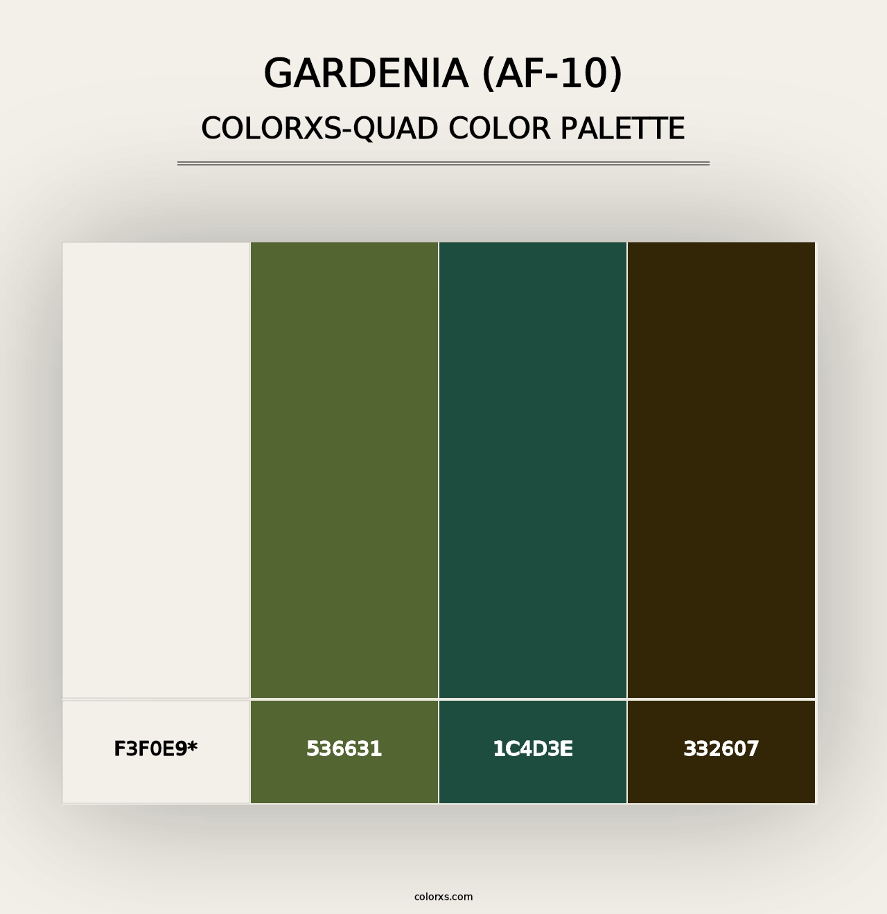 Gardenia (AF-10) - Colorxs Quad Palette