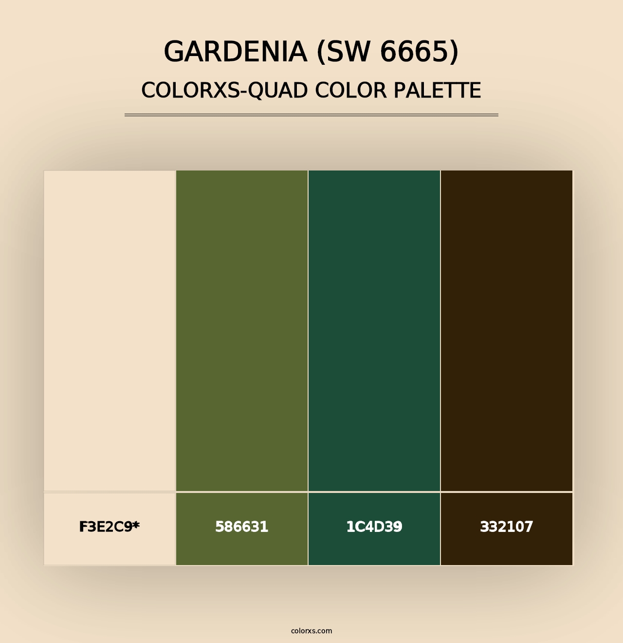 Gardenia (SW 6665) - Colorxs Quad Palette