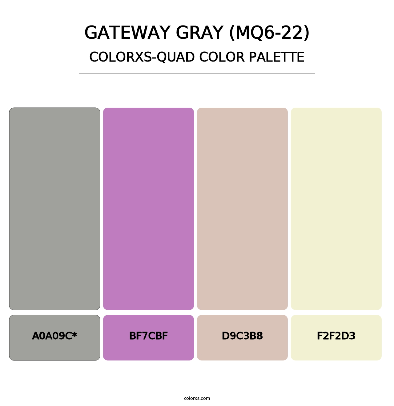 Gateway Gray (MQ6-22) - Colorxs Quad Palette