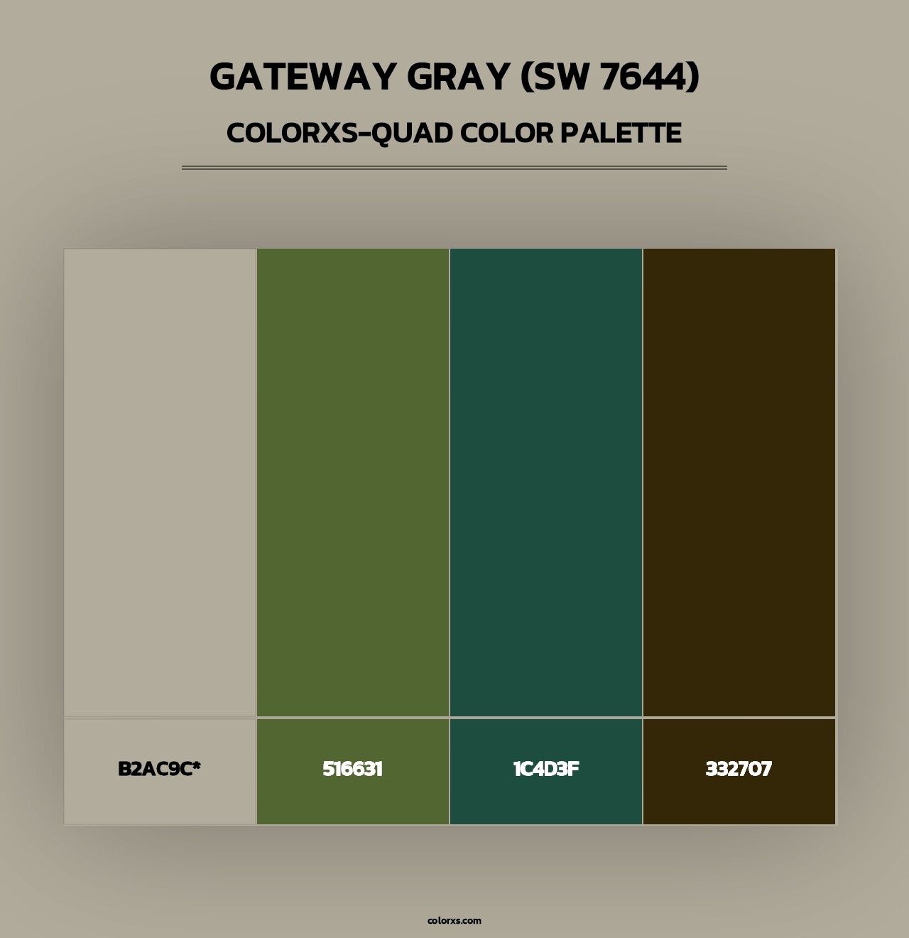 Gateway Gray (SW 7644) - Colorxs Quad Palette