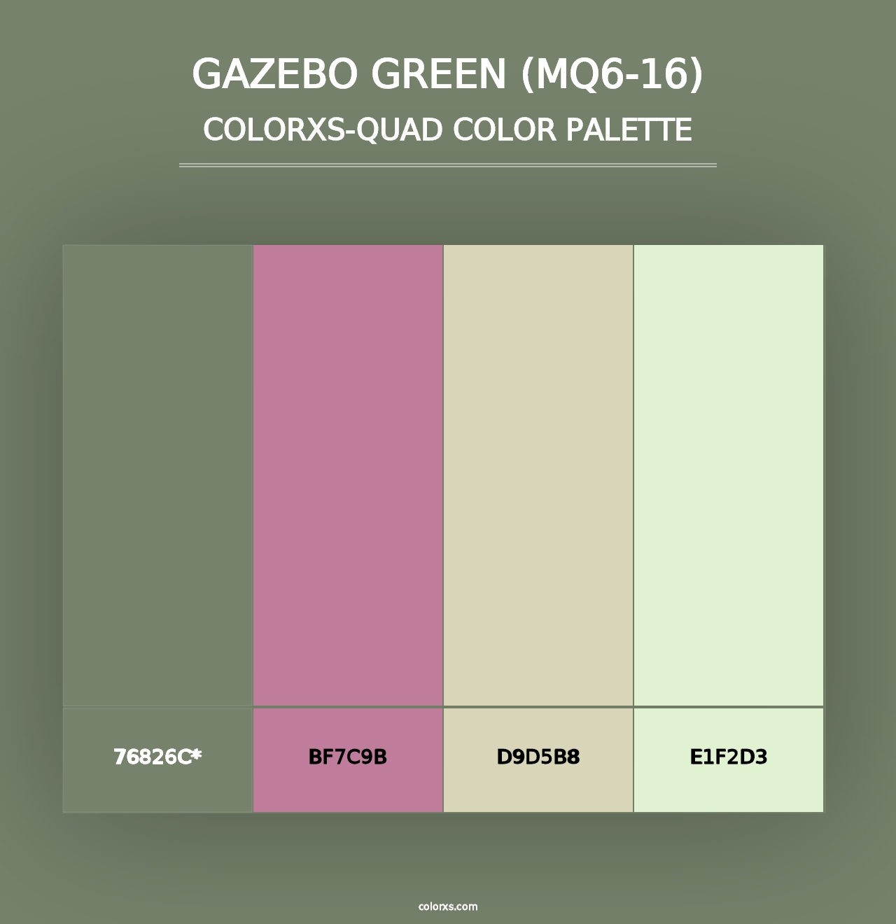 Gazebo Green (MQ6-16) - Colorxs Quad Palette